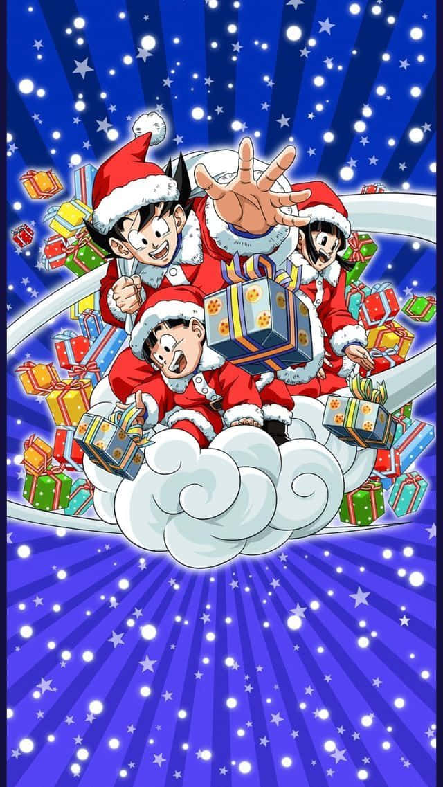 Christmas Anime Boys, Santa suits, cloud, SD Phone Wallpaper