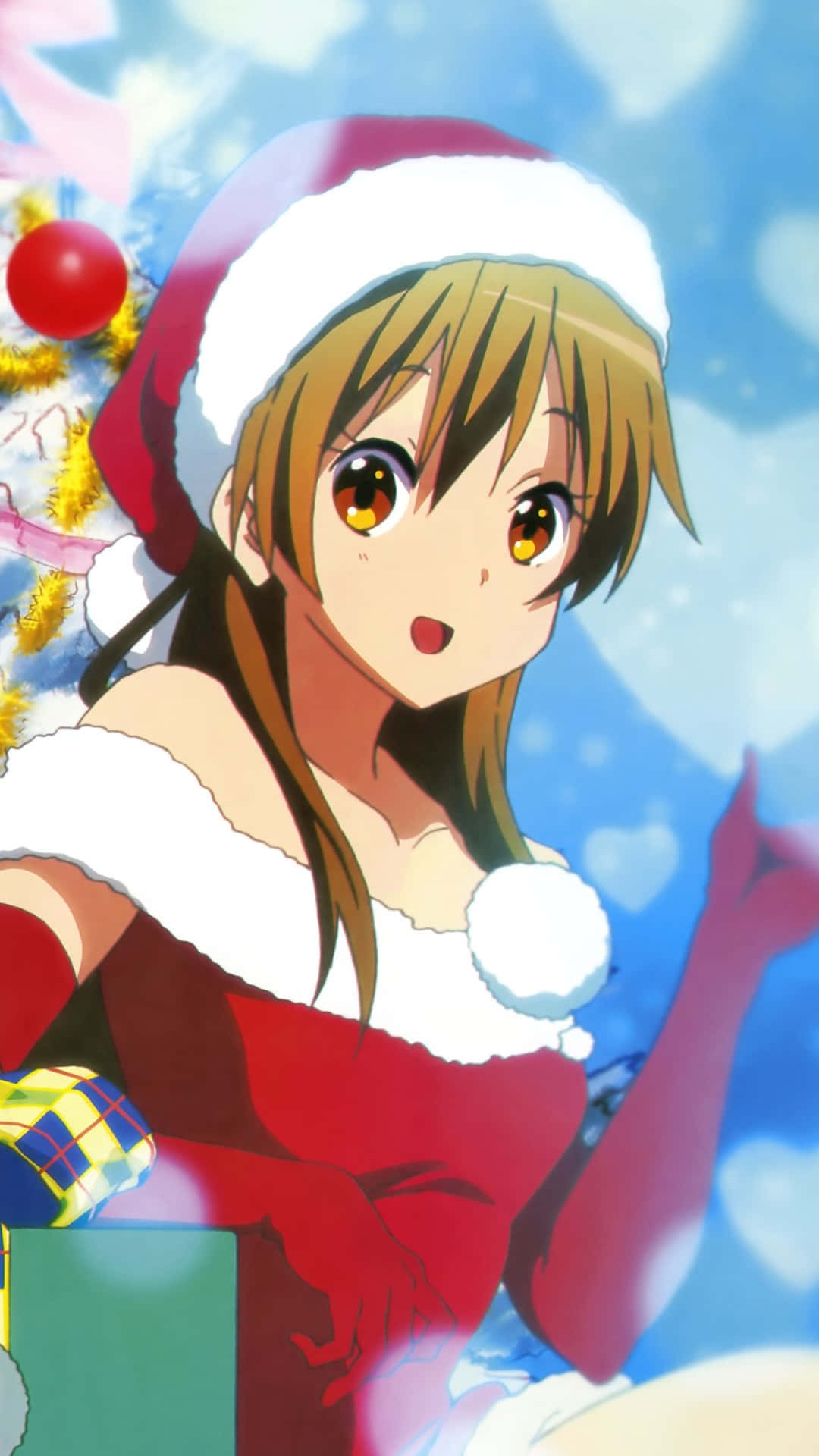 Christmas Anime Pfp, A-1 Anime Character, red Santa outfit, Full HD Phone Wallpaper