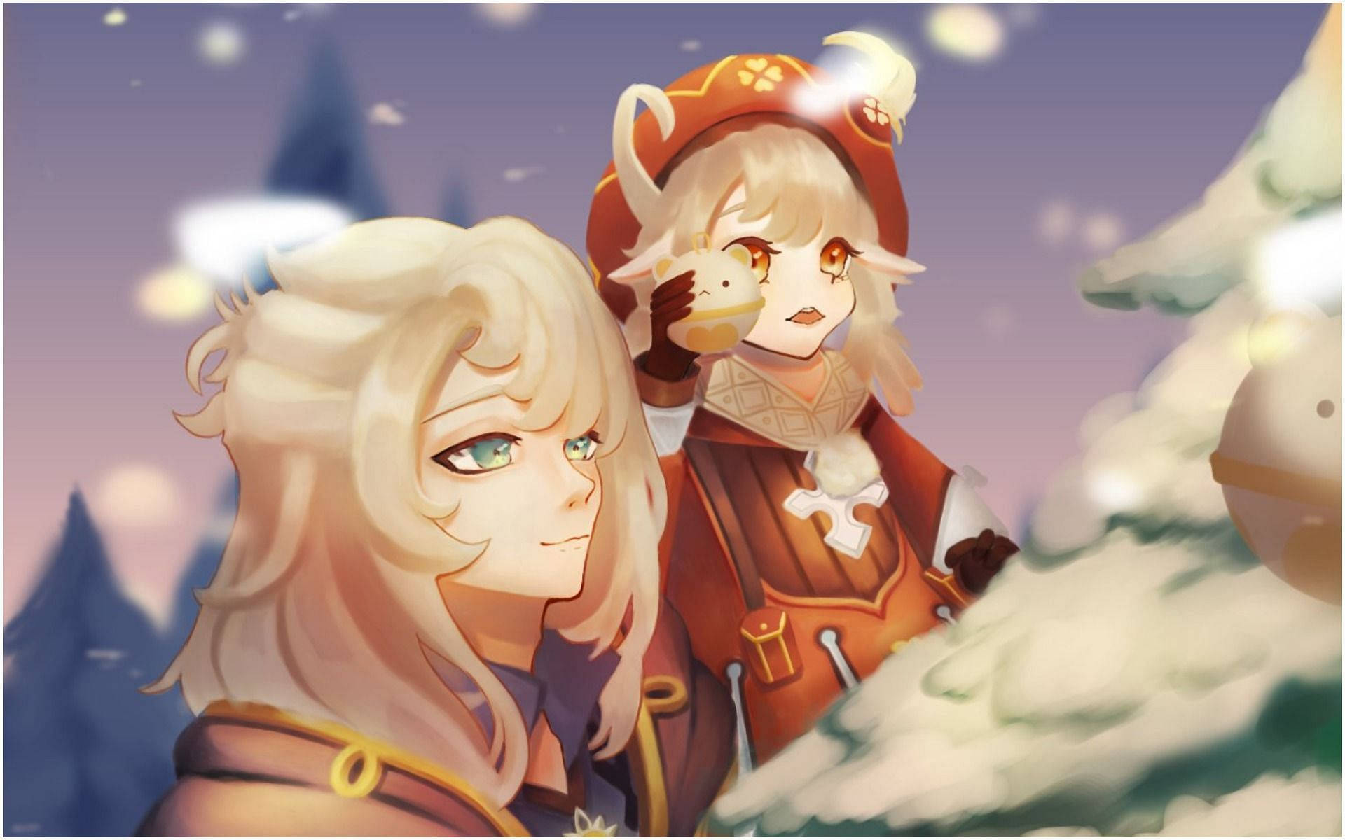 Christmas PFP, snowy trees, winter gear, Full HD Desktop Wallpaper