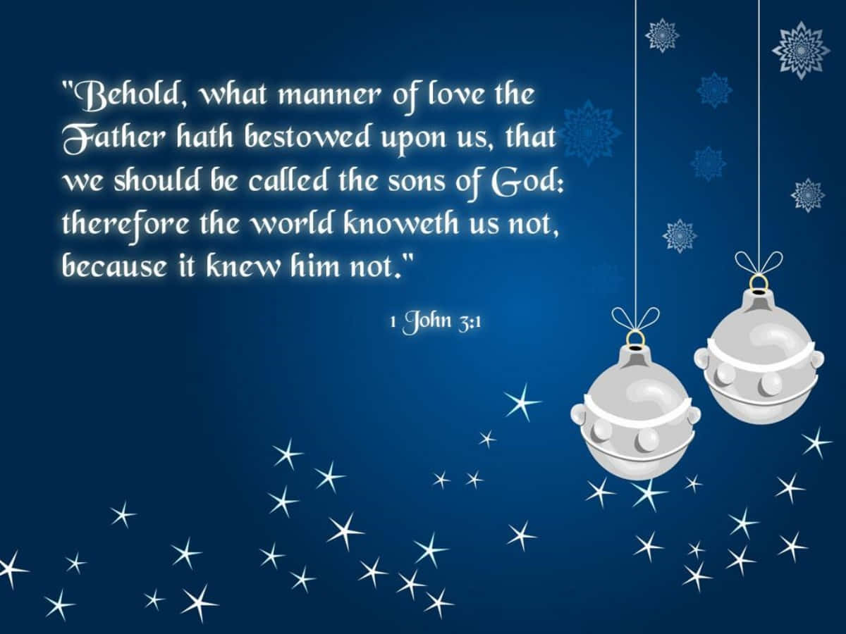 Christmas Scripture, deep blue background, elegant white script, SD Desktop Wallpaper