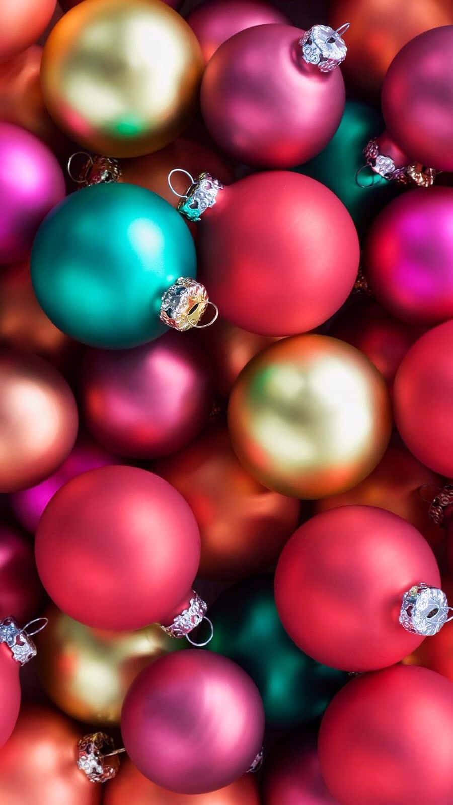 Christmas Cell Phone, glossy red, pink, HD Phone Wallpaper