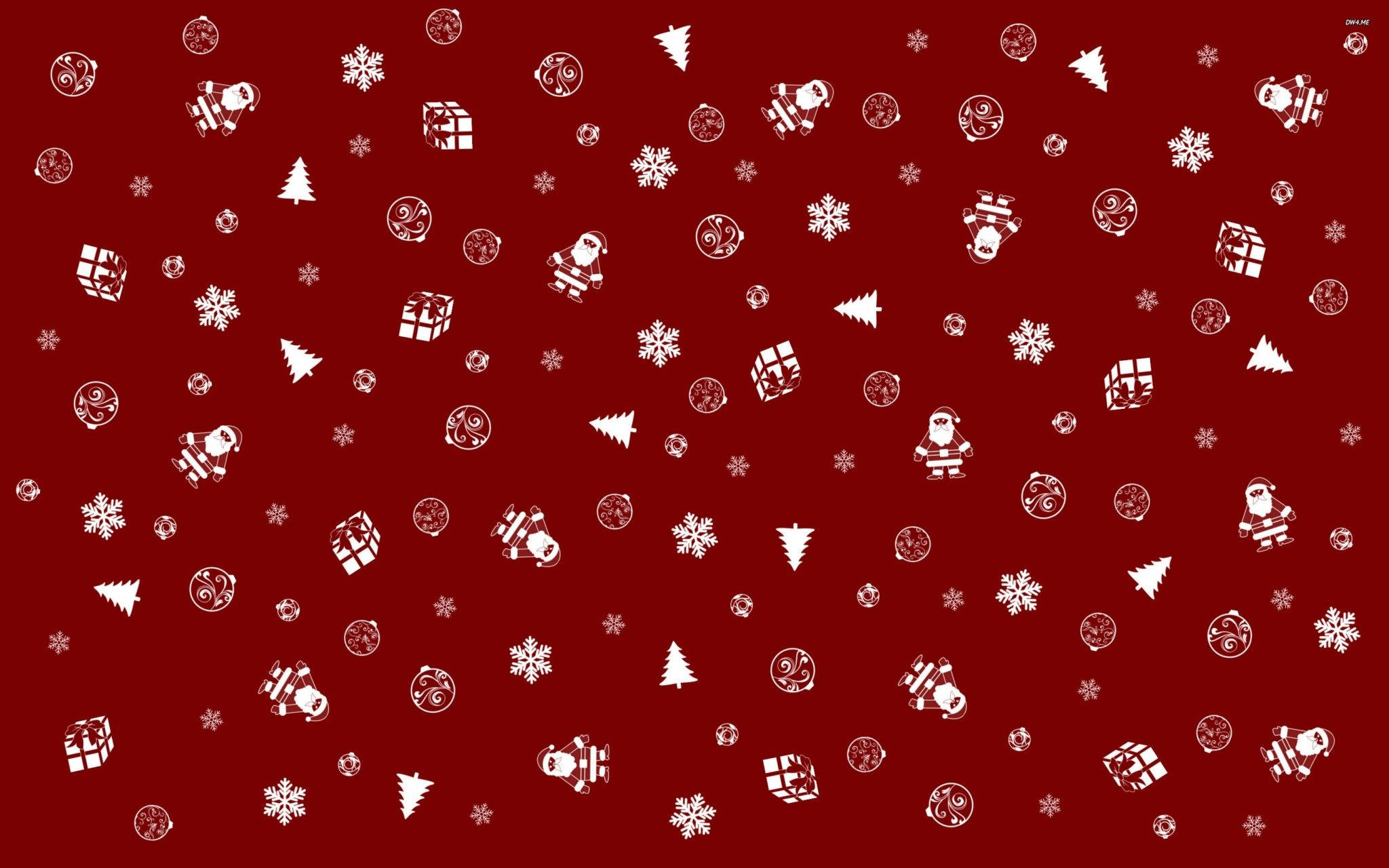 white Christmas icons, snowflakes, reindeer, Full HD Desktop Wallpaper