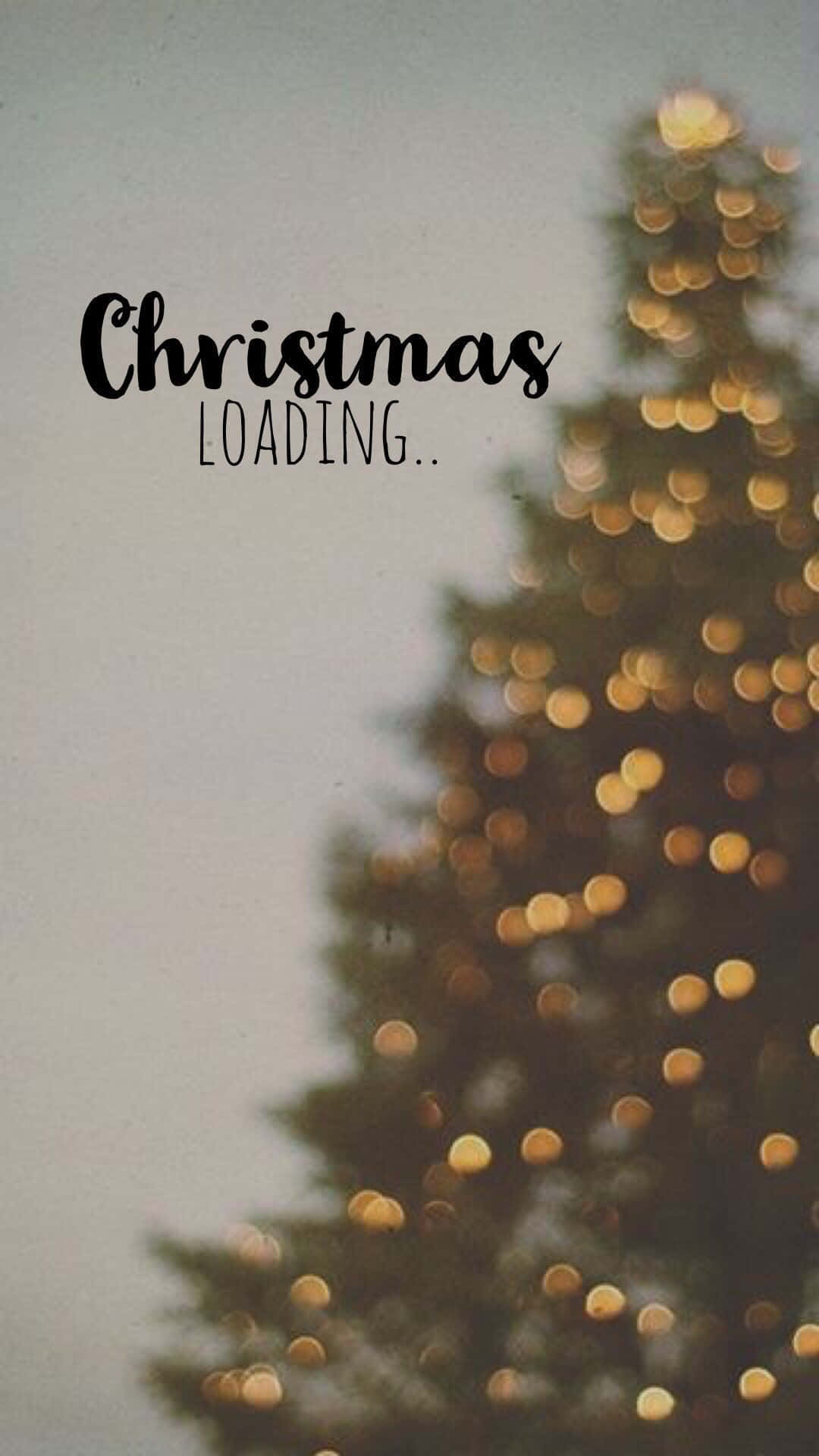 Christmas Countdown, Christmas tree, glowing golden lights, Full HD Phone Wallpaper