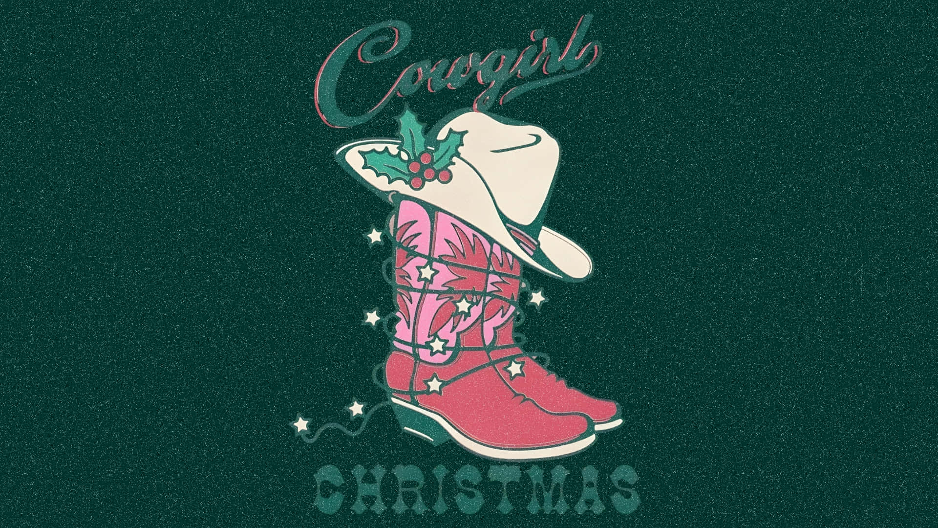 cowgirl, Christmas, pink cowboy boots, Full HD Desktop Wallpaper