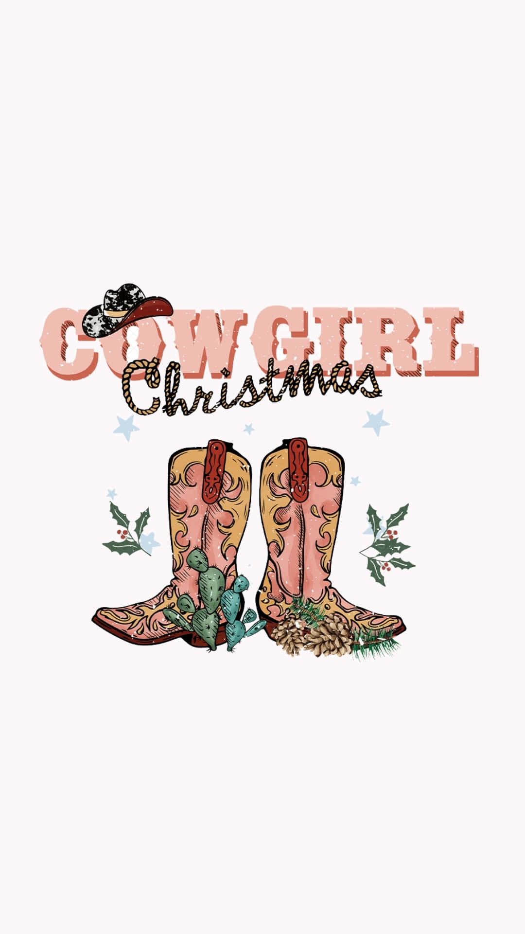 cowgirl, pink boots, cactus, Full HD Phone Wallpaper