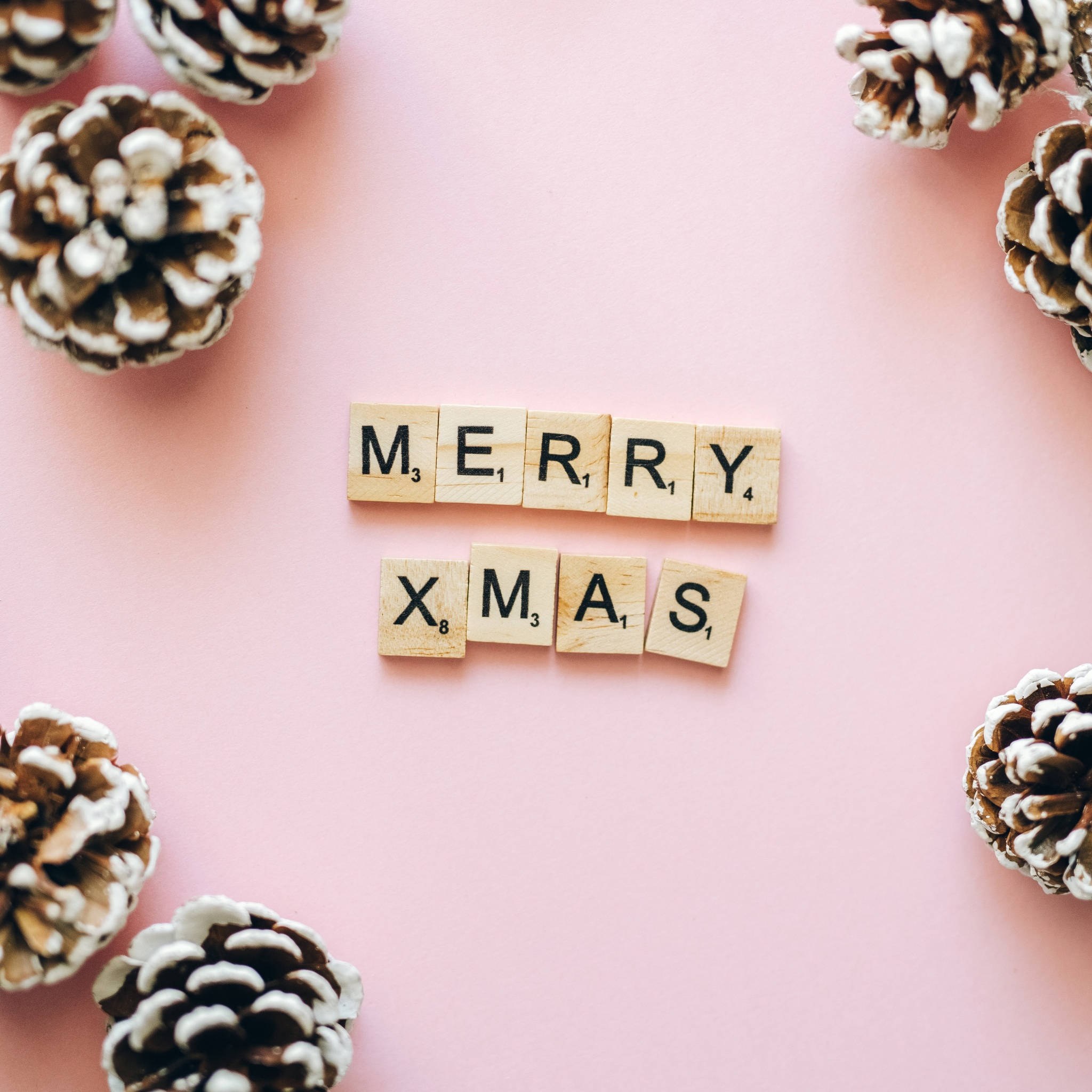 Preppy Christmas, Scrabble tiles, wooden Scrabble tiles, Full HD Desktop Wallpaper