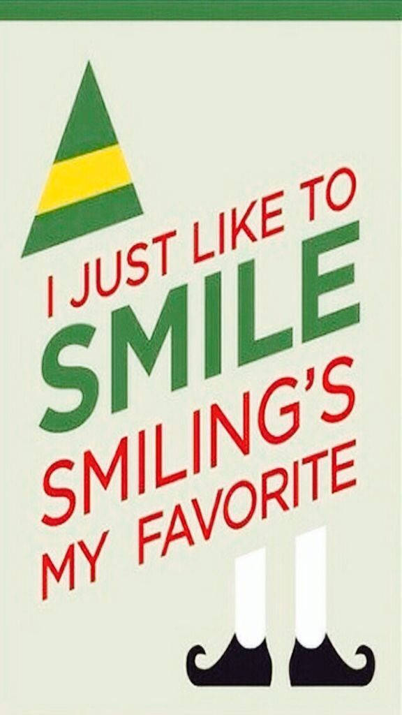 Christmas Elf, retro-style poster, bold red and green text, SD Phone Wallpaper