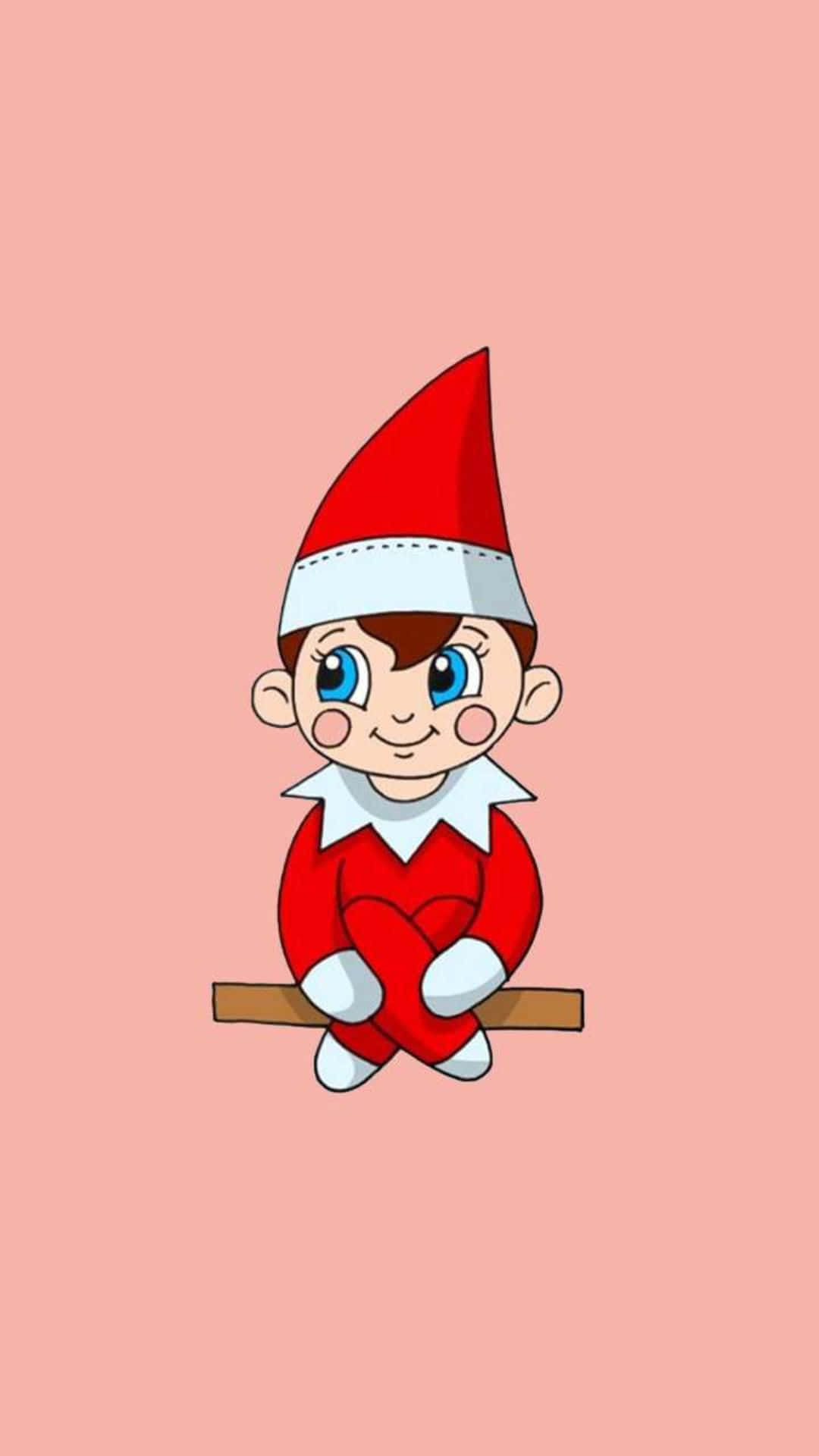 Christmas Elf, blue eyes, rosy cheeks, Full HD Phone Wallpaper