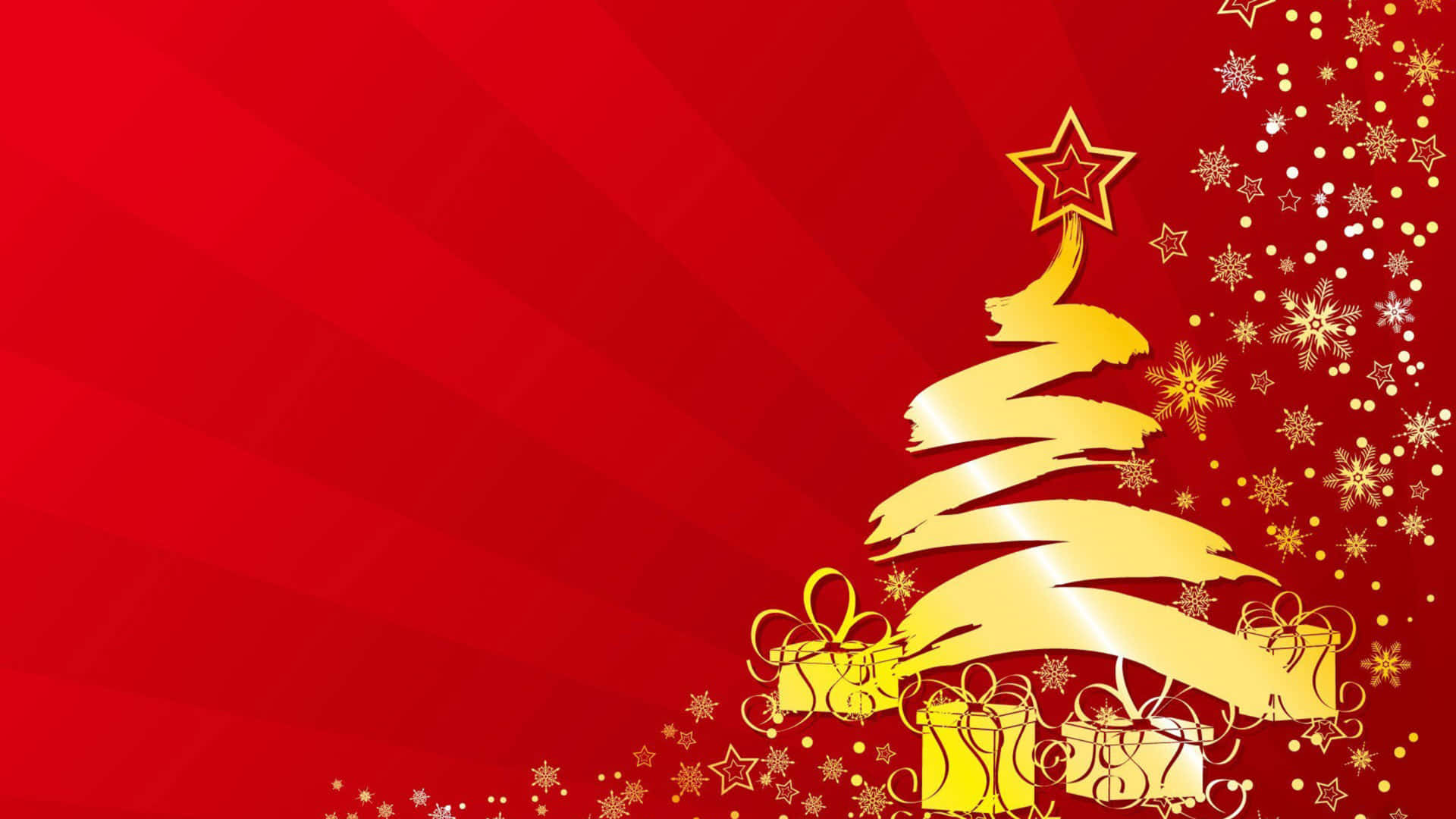 Christmas tree, star topper, gift boxes, Full HD Desktop Wallpaper