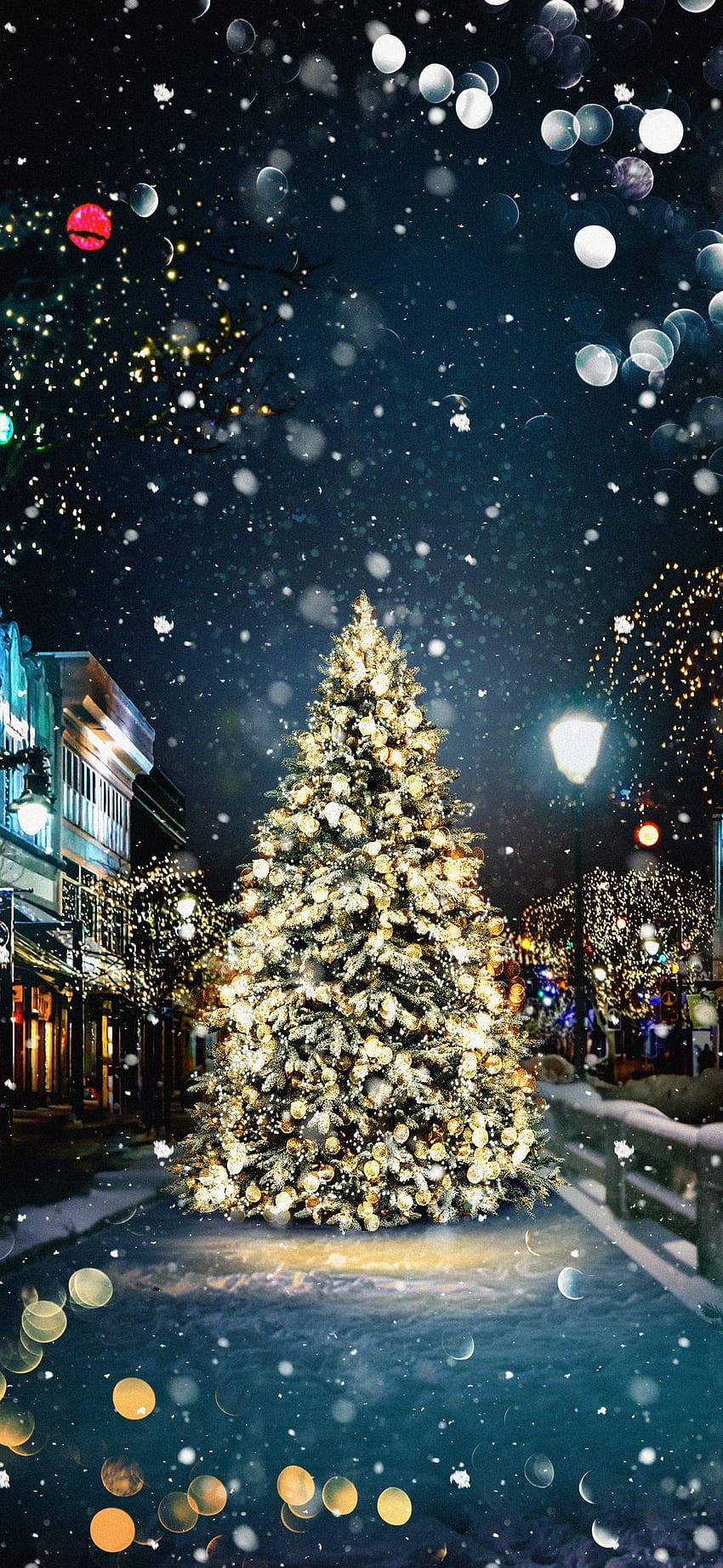 Christmas Forest, Christmas tree, snow, HD Phone Wallpaper