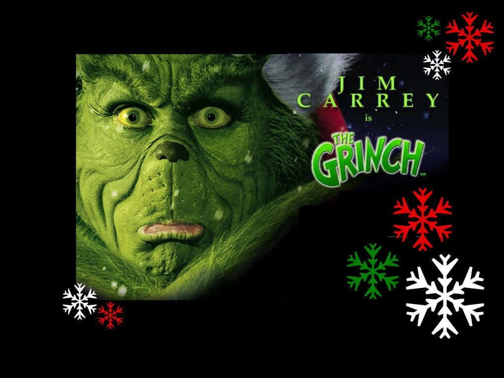 Grinch, green Grinch, snowflakes, SD Desktop Wallpaper