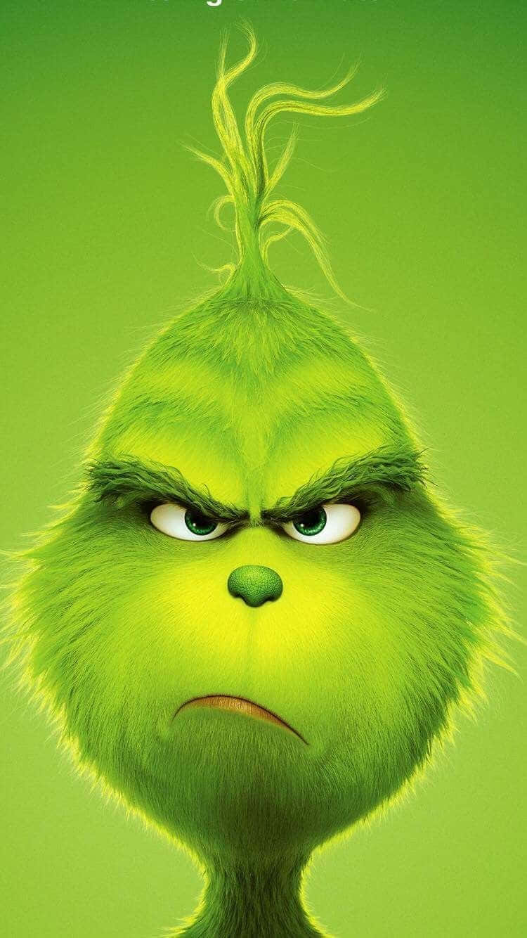 Grinch, green face, furrowed brows, HD Phone Wallpaper