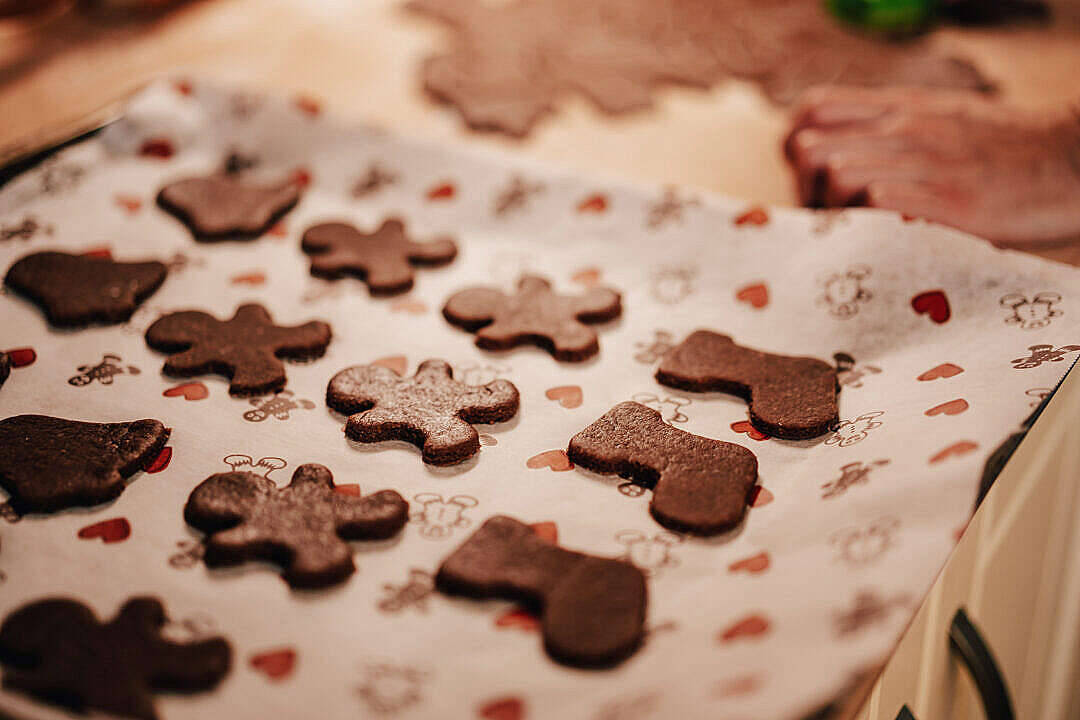 Christmas Holiday Desktop, gingerbread, trees, SD Desktop Wallpaper