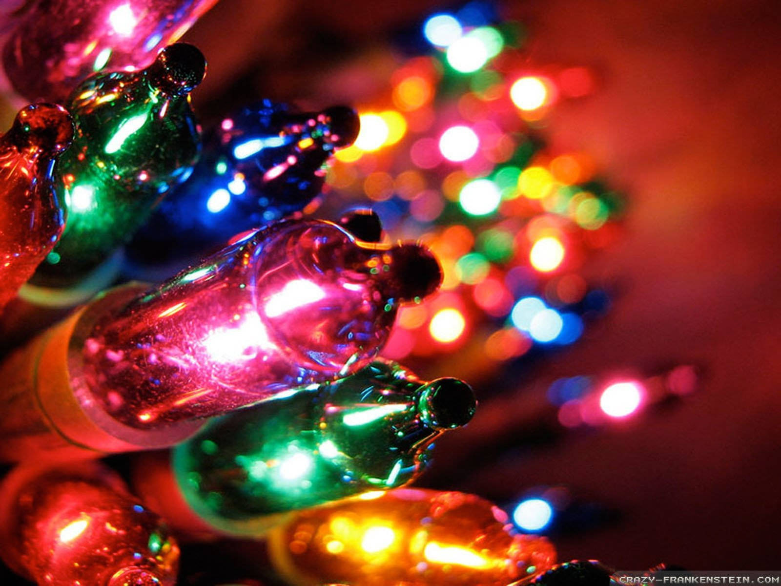 Christmas lights, multicolored, glowing, HD Desktop Wallpaper