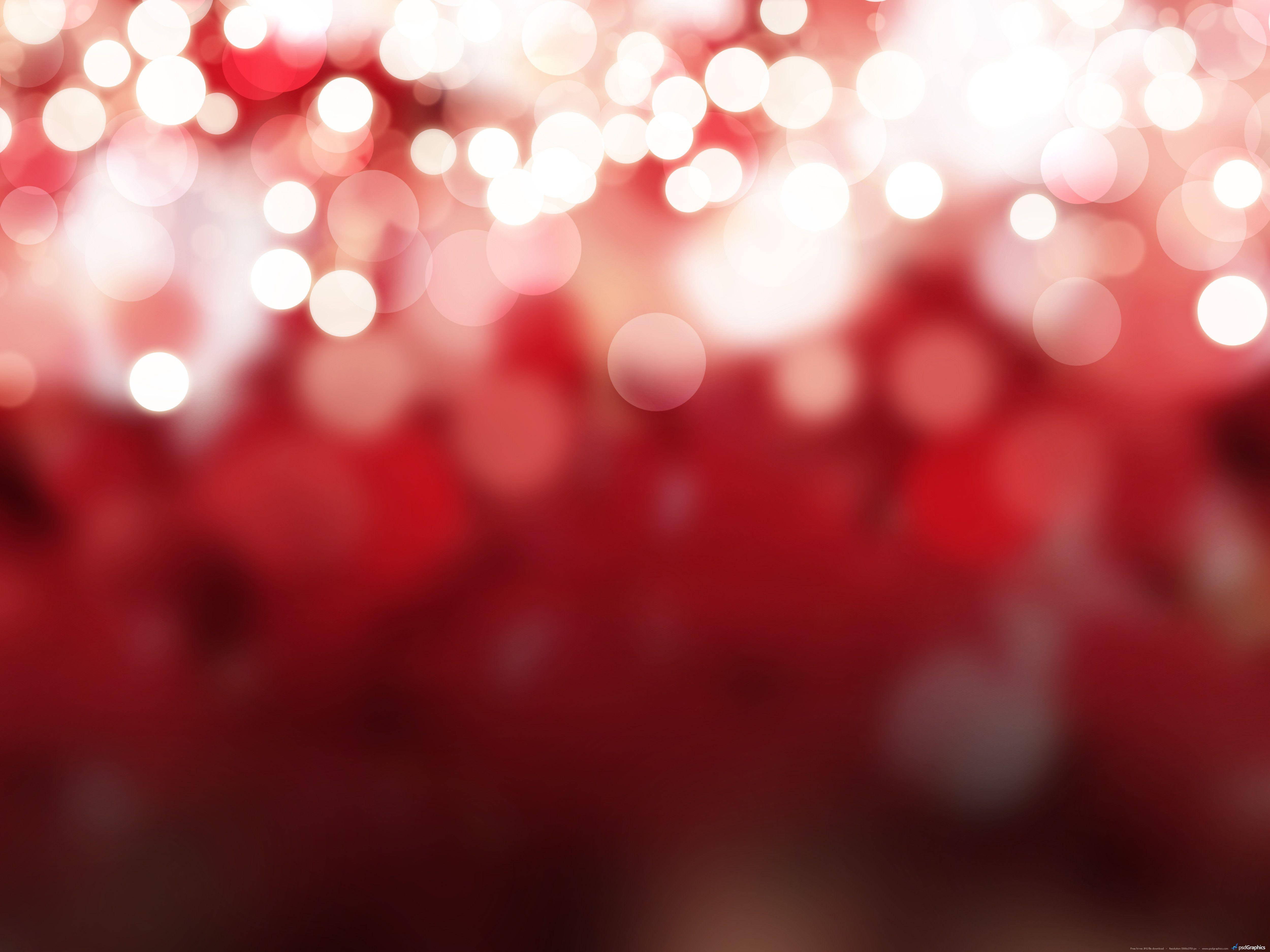 Christmas Lights Aesthetic, glowing red and white bokeh lights, dreamy abstract background, 4K Desktop Wallpaper