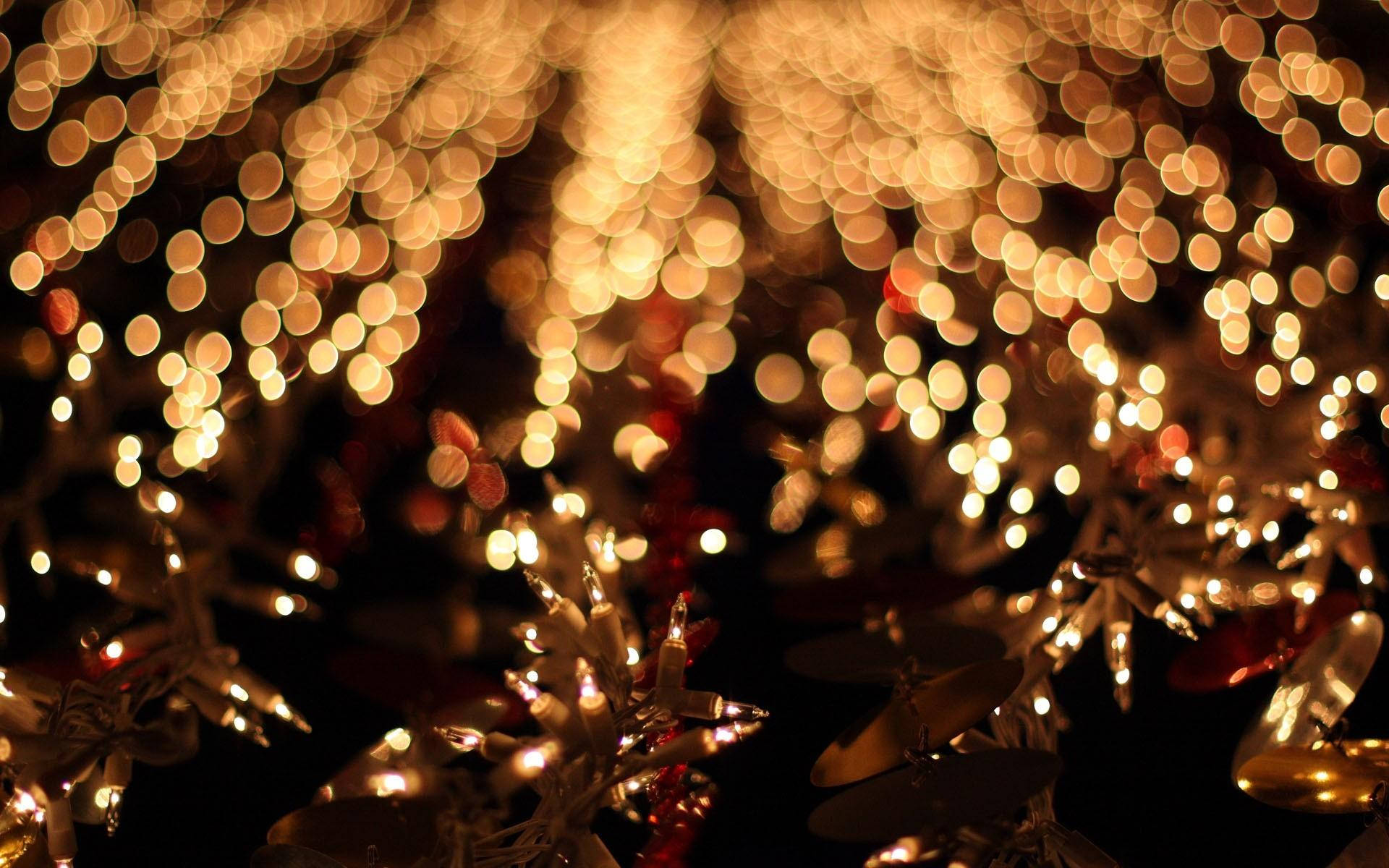 Christmas Lights Aesthetic, bokeh lights, festive tinsel, Full HD Desktop Wallpaper