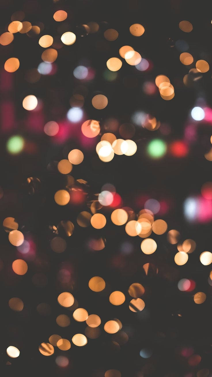 Christmas Lights Aesthetic, glowing lights, warm amber, HD Phone Wallpaper