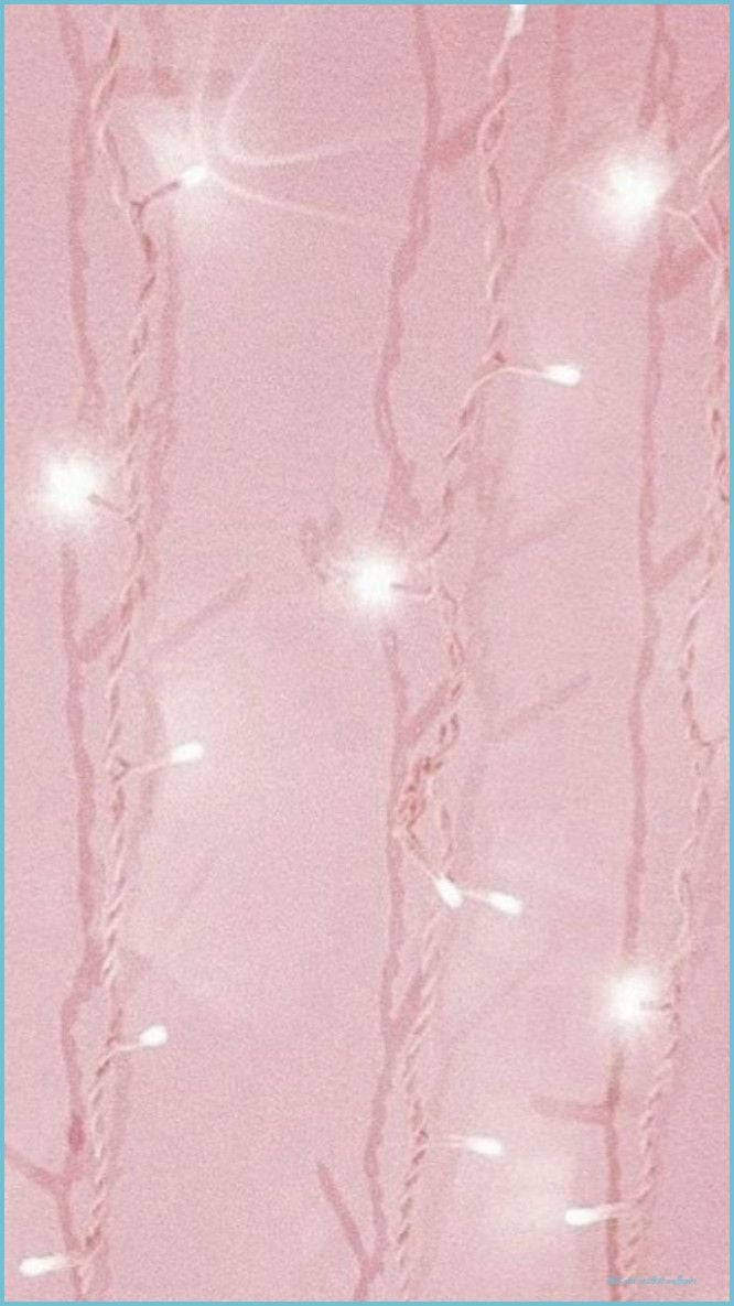 pink christmas lights, soft pink background, glowing string lights, SD Phone Wallpaper