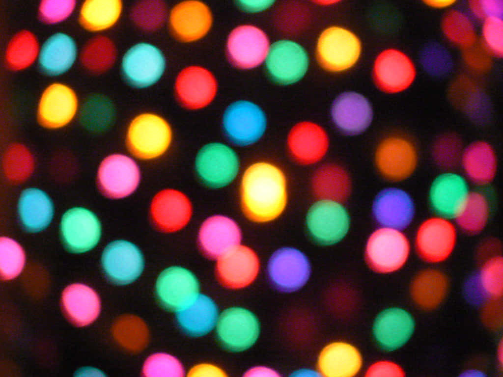 bokeh, multicolored lights, dark background, SD Desktop Wallpaper