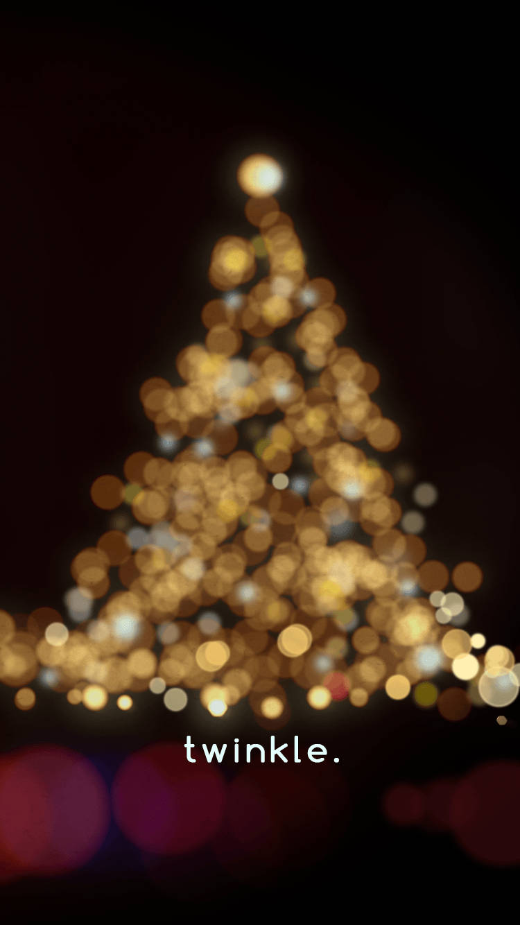 Christmas Lights iPhone, glowing golden bokeh lights, dark night sky, HD Phone Wallpaper