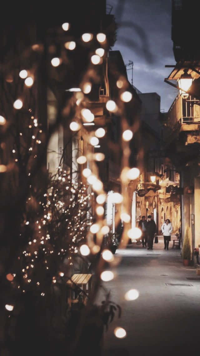 Christmas lights, tumblr cute, bokeh string lights, SD Phone Wallpaper