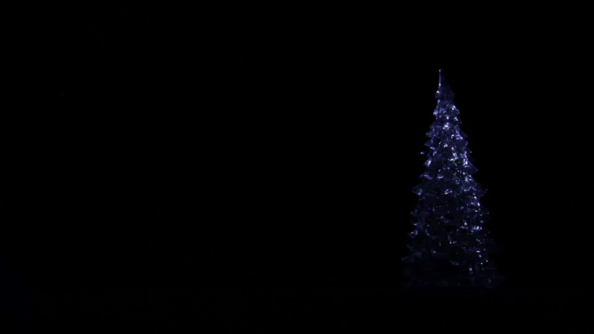 Christmas Night, pine tree, blue lights, Full HD Desktop Wallpaper
