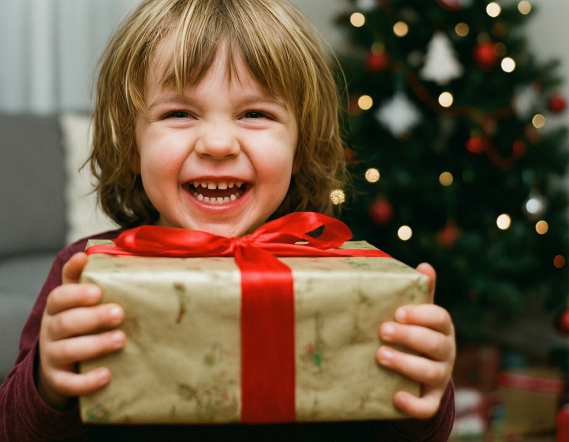 child, gift, brown paper, SD Desktop Wallpaper