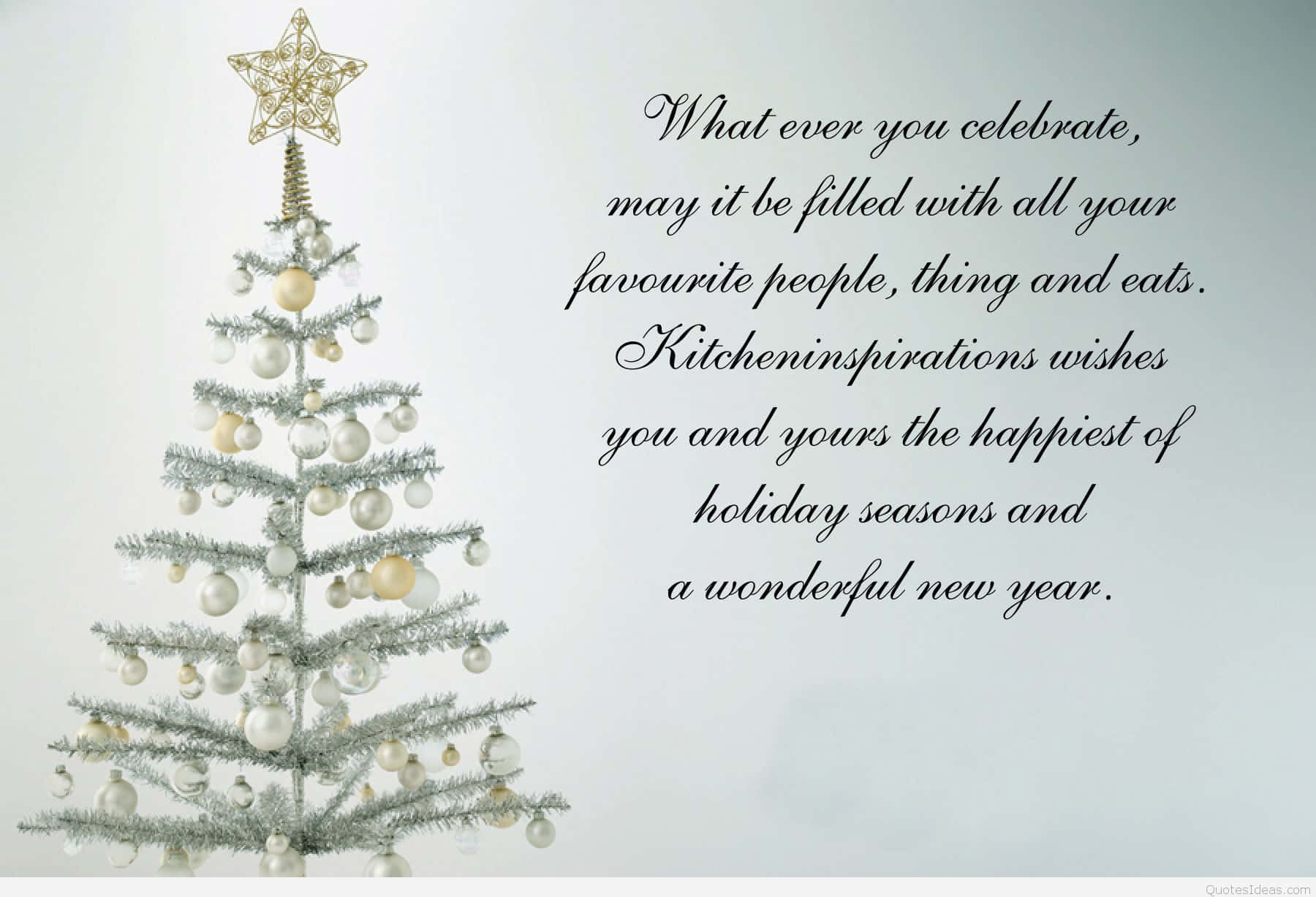 silver Christmas tree, white and gold ornaments, star topper, HD Desktop Wallpaper