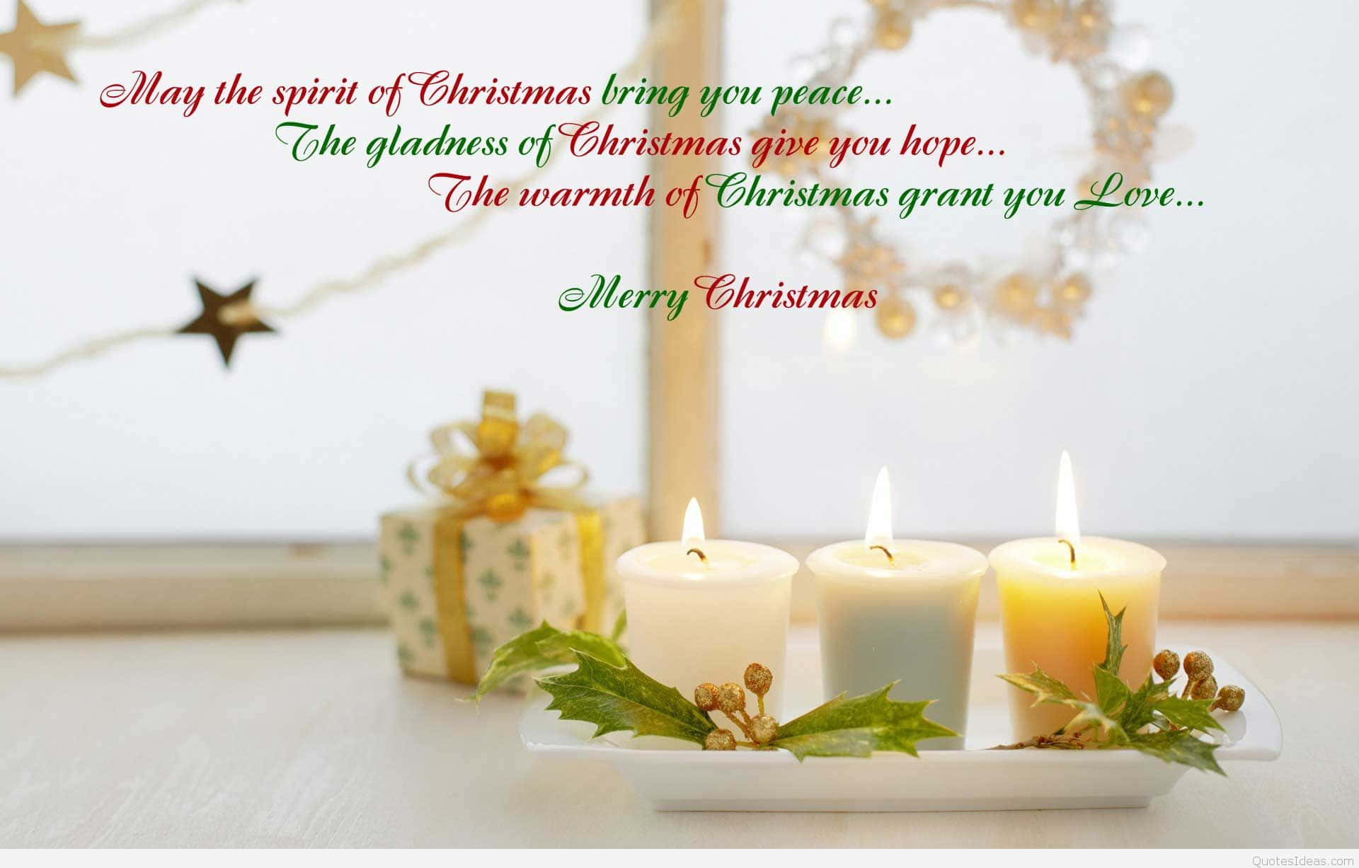 Christmas tree, happy family, lit candles, Full HD Desktop Wallpaper