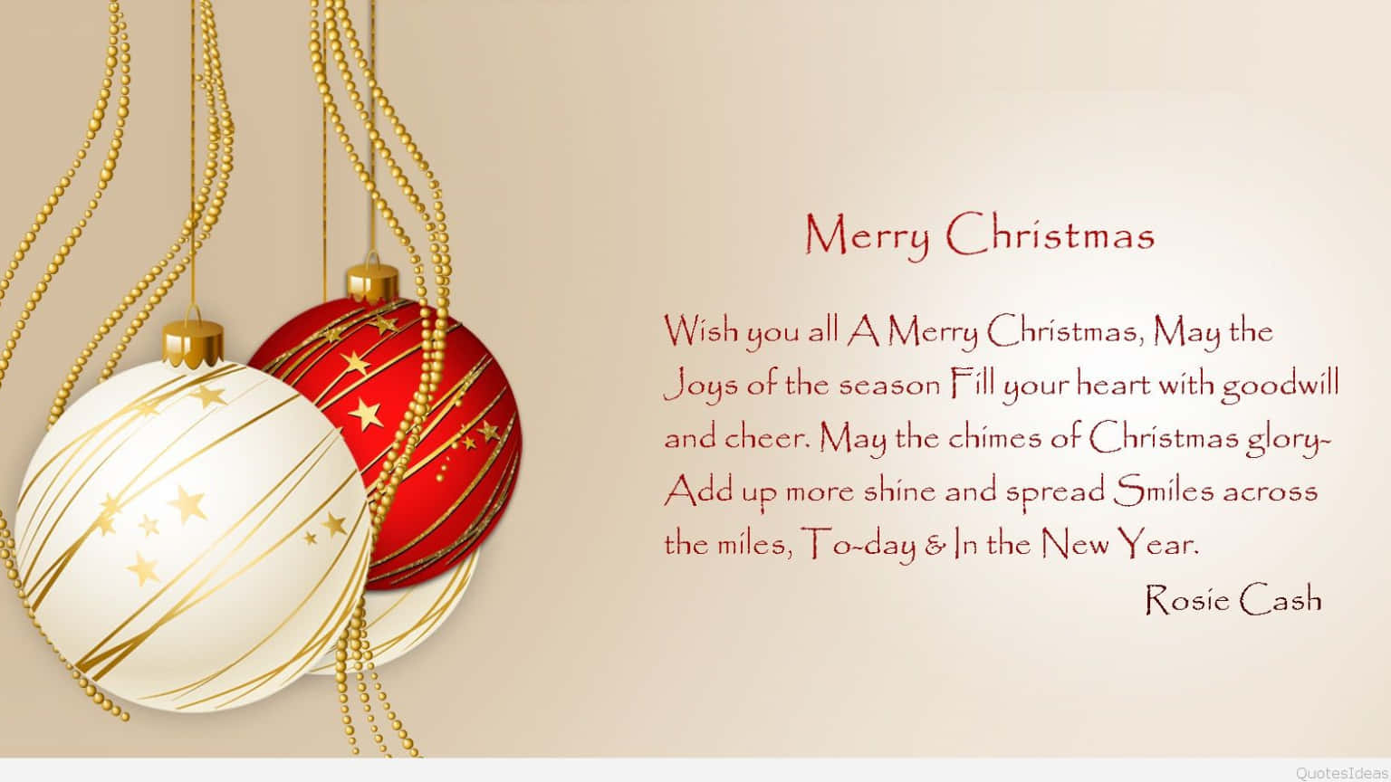 Christmas ornaments, red and white, gold stars, HD Desktop Wallpaper