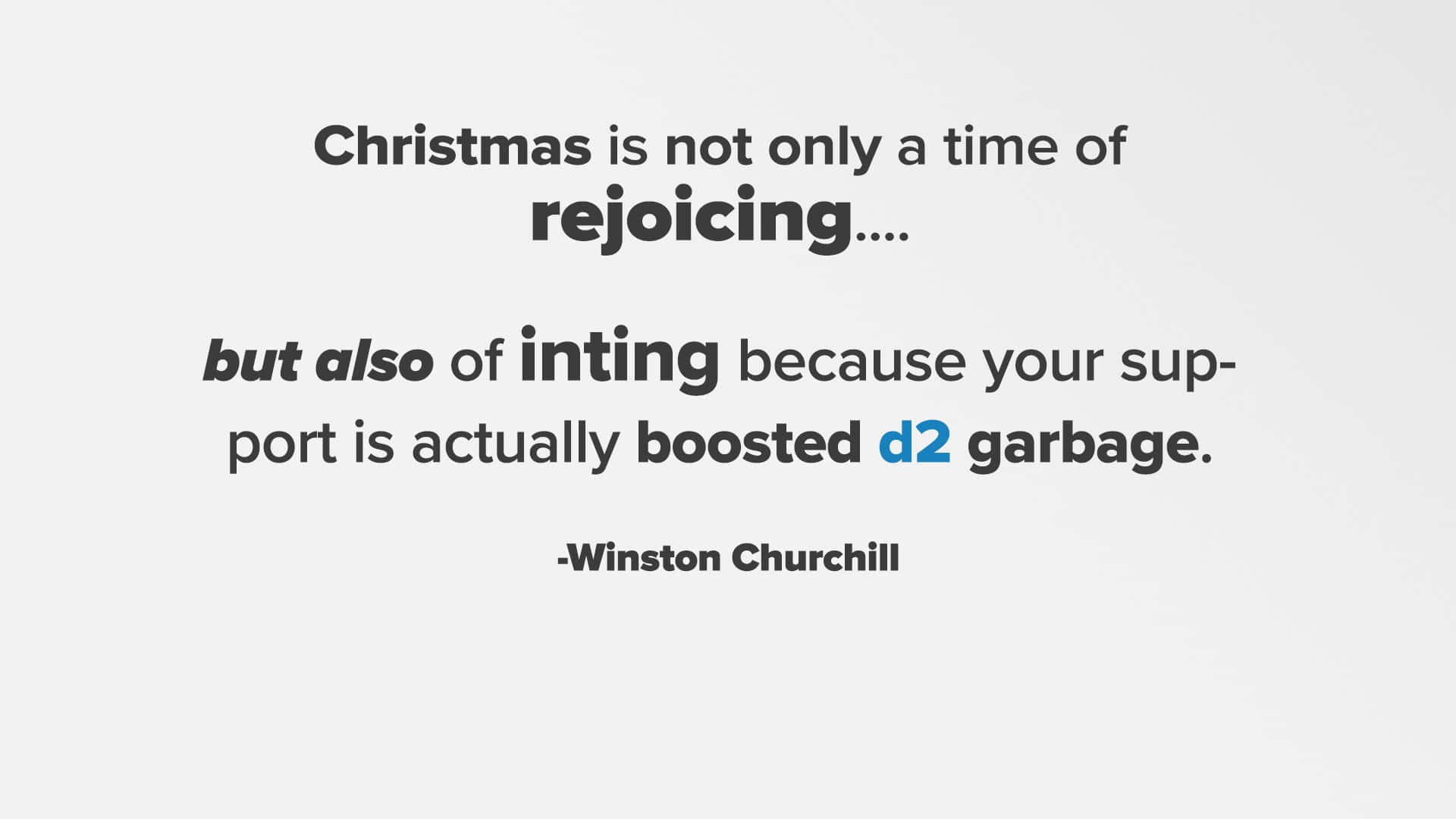 Christmas Quote, minimalist text graphic, humorous quote, Full HD Desktop Wallpaper