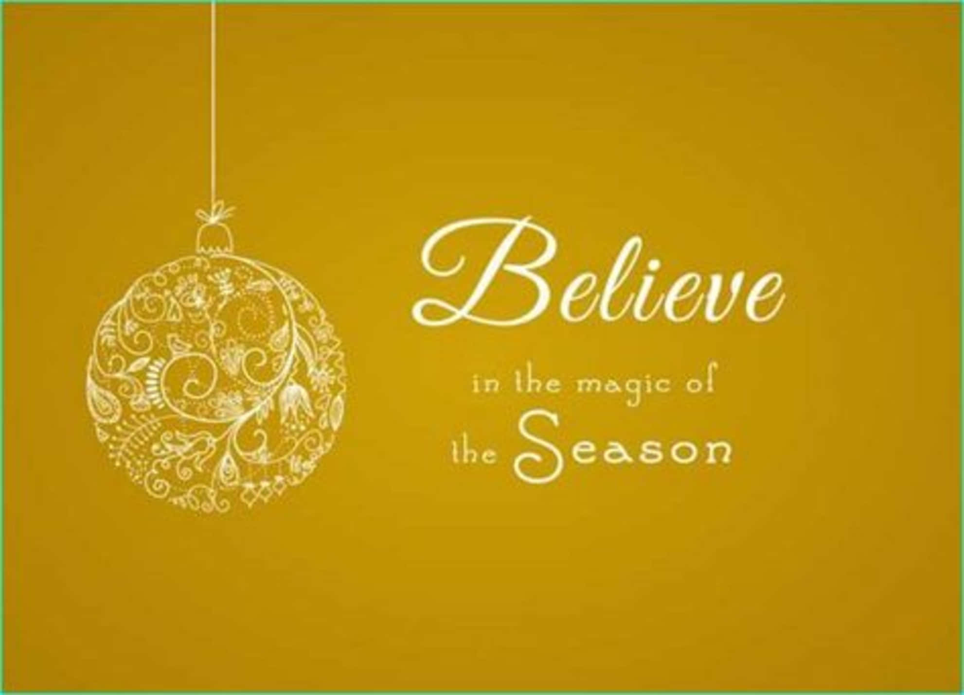 Christmas Quote, Believe in the magic of the Season, white ornate hanging ornament, Full HD Desktop Wallpaper