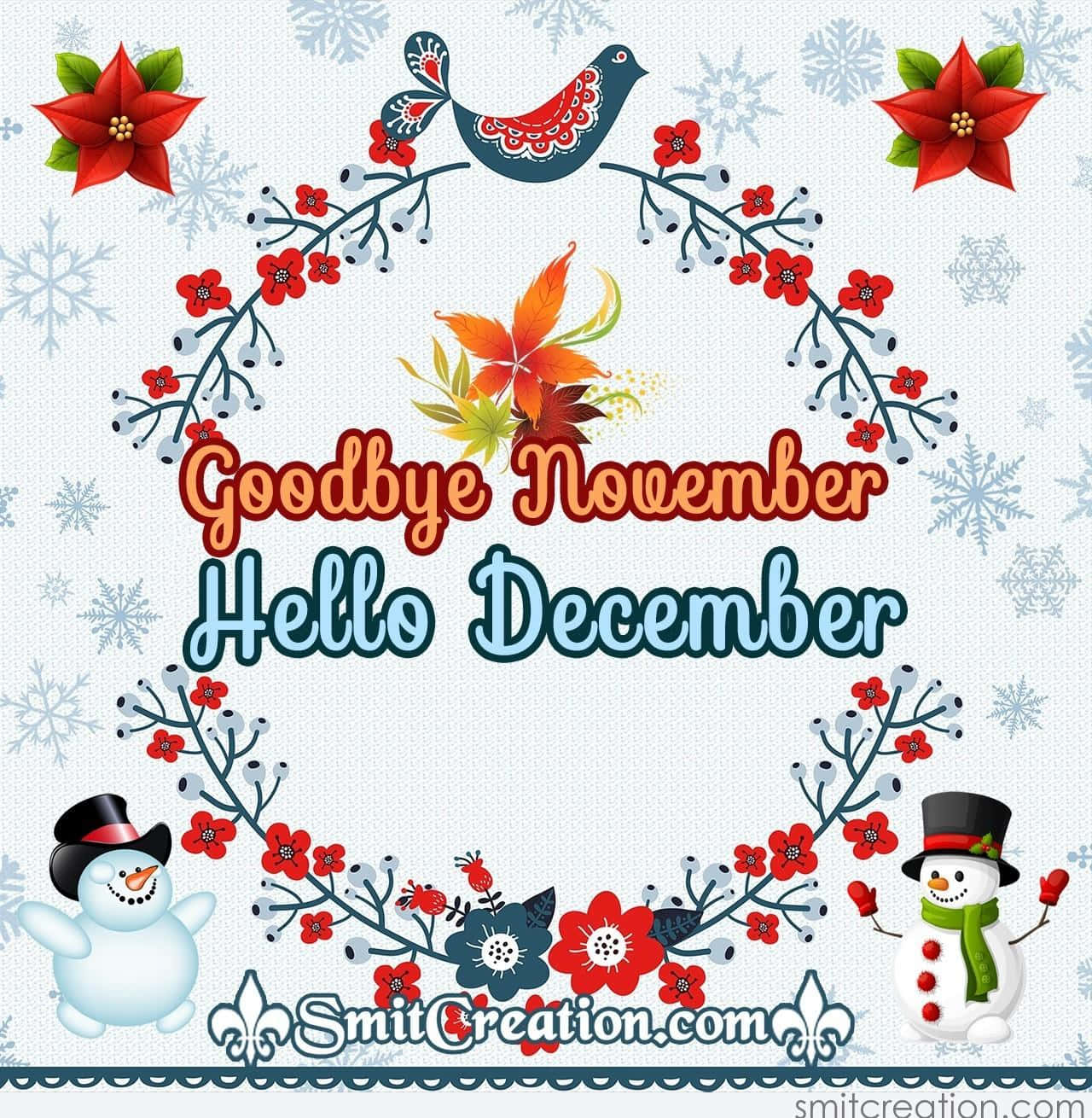 November, December, snowflakes, HD Phone Wallpaper