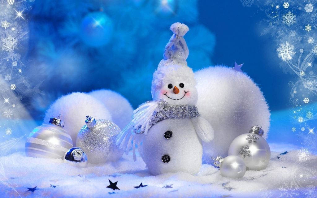 snowman, scarf, hat, SD Desktop Wallpaper