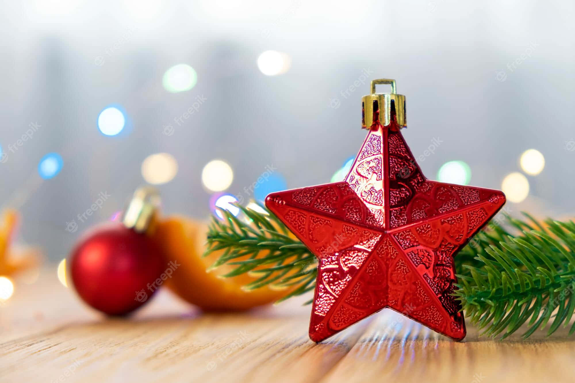 Christmas Star, shiny red star ornament, intricate patterns, Full HD Desktop Wallpaper