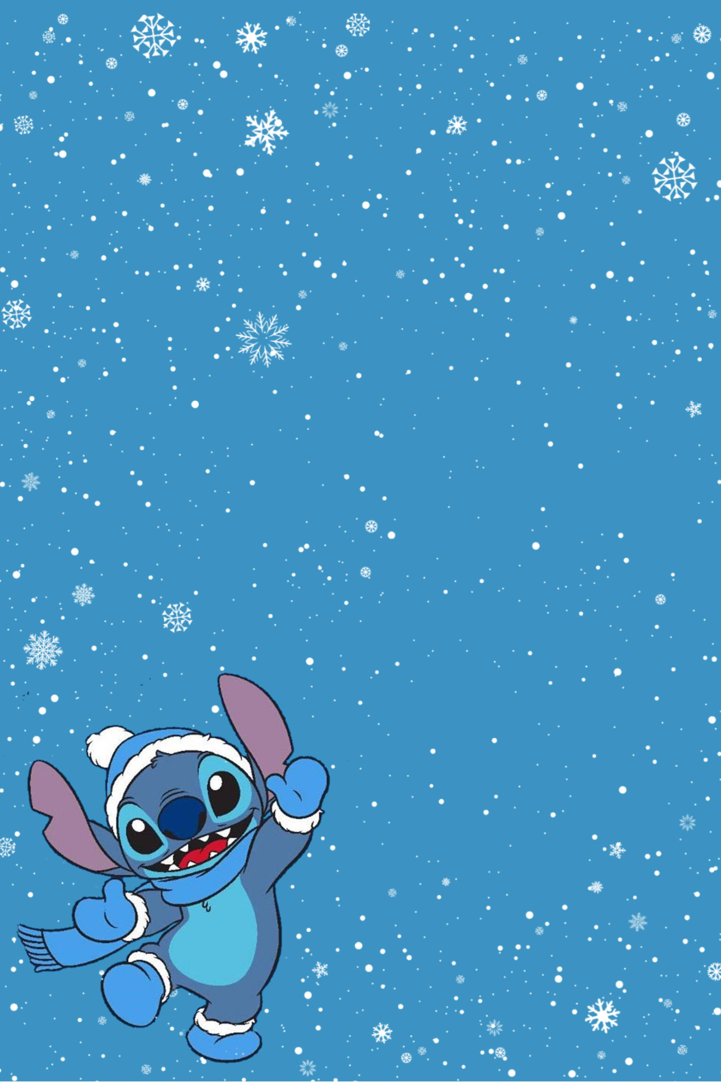 Stitch, Christmas, winter gear, 2K Phone Wallpaper