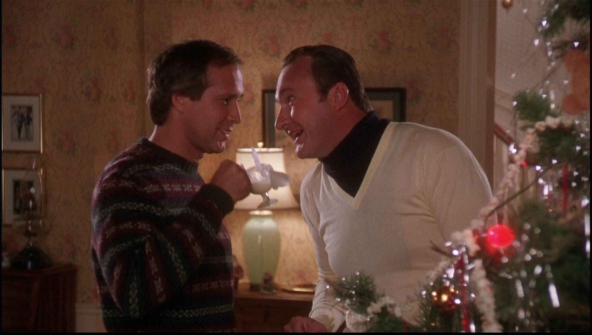 Christmas Vacation, festive sweaters, decorated Christmas tree, Full HD Desktop Wallpaper