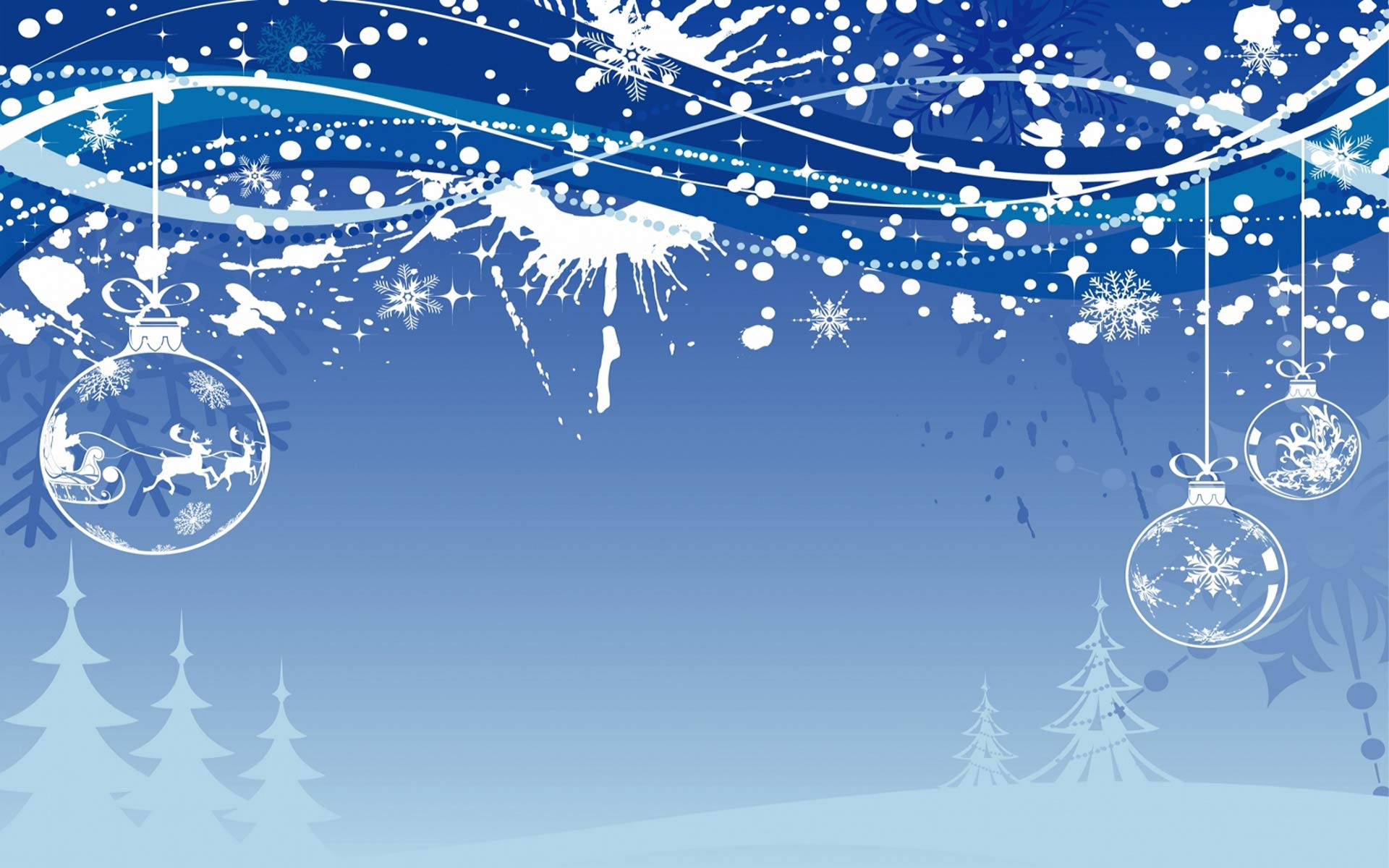 Christmas Widescreen, Pastel Blue, blue gradient, Full HD Desktop Wallpaper
