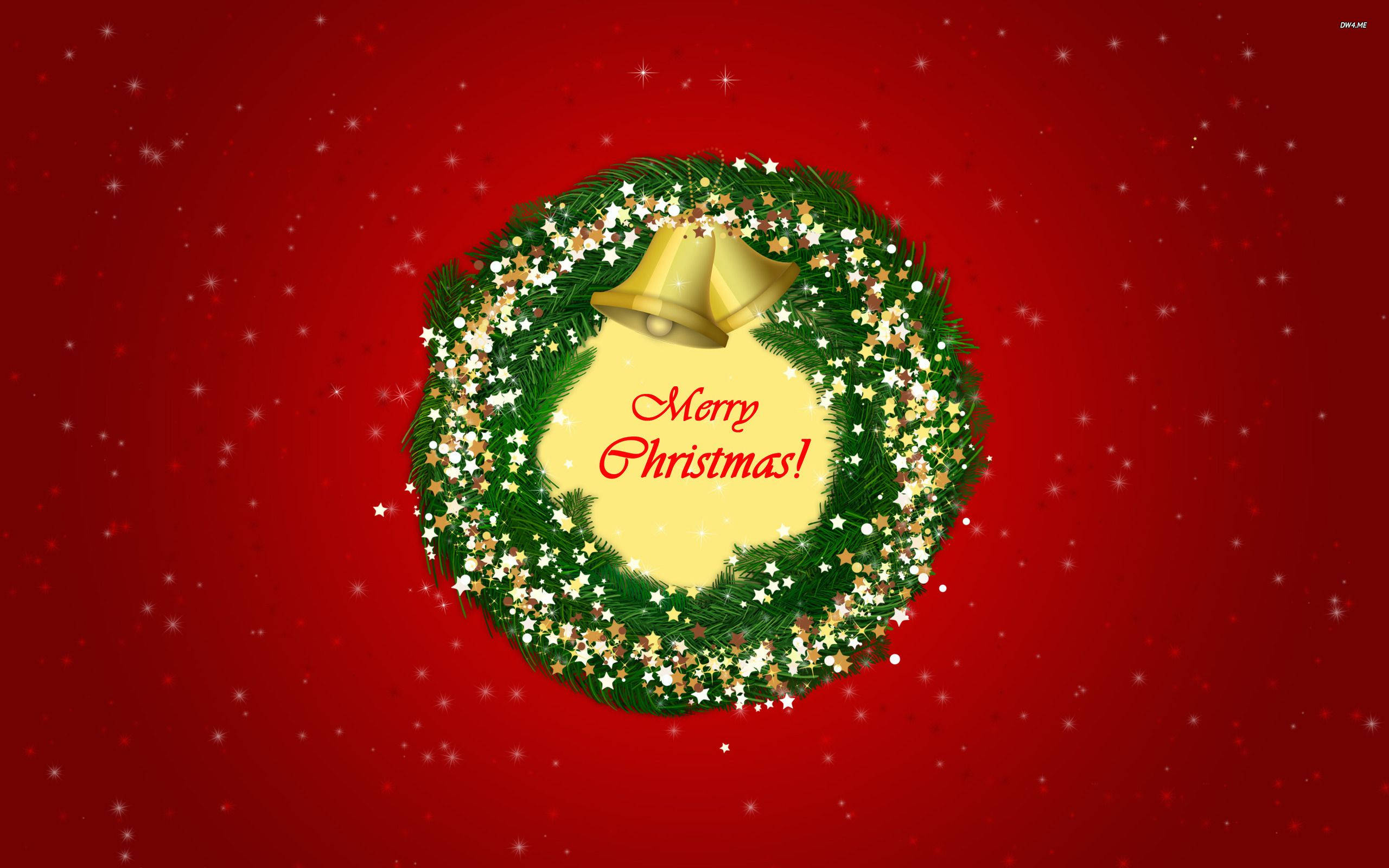 Christmas Wreath, traditional design, green Christmas wreath, 2K Desktop Wallpaper