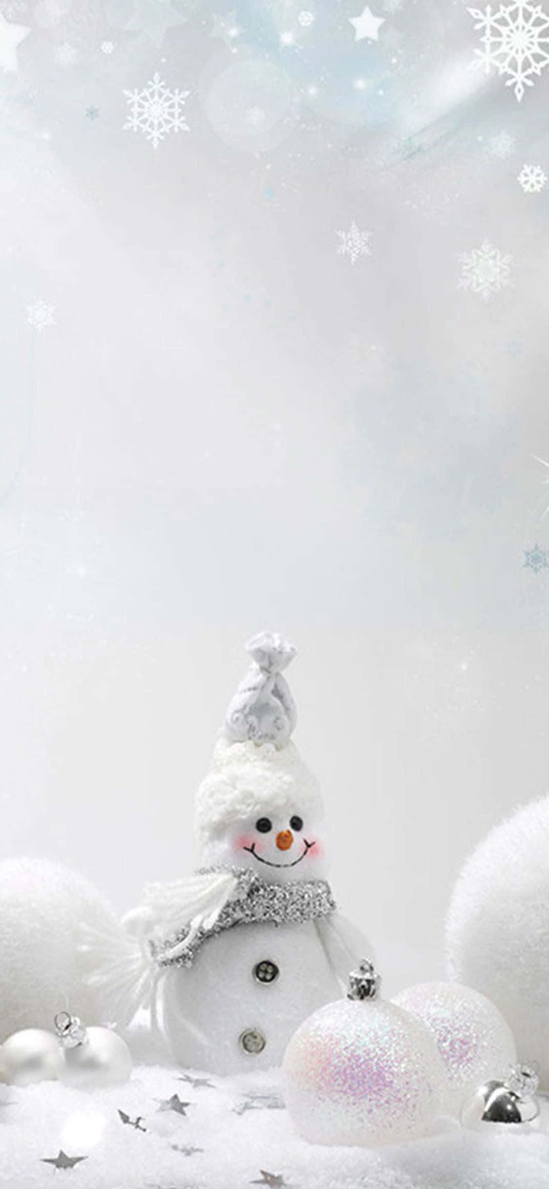 White Christmas, snowman, glittery scarf, Full HD Phone Wallpaper