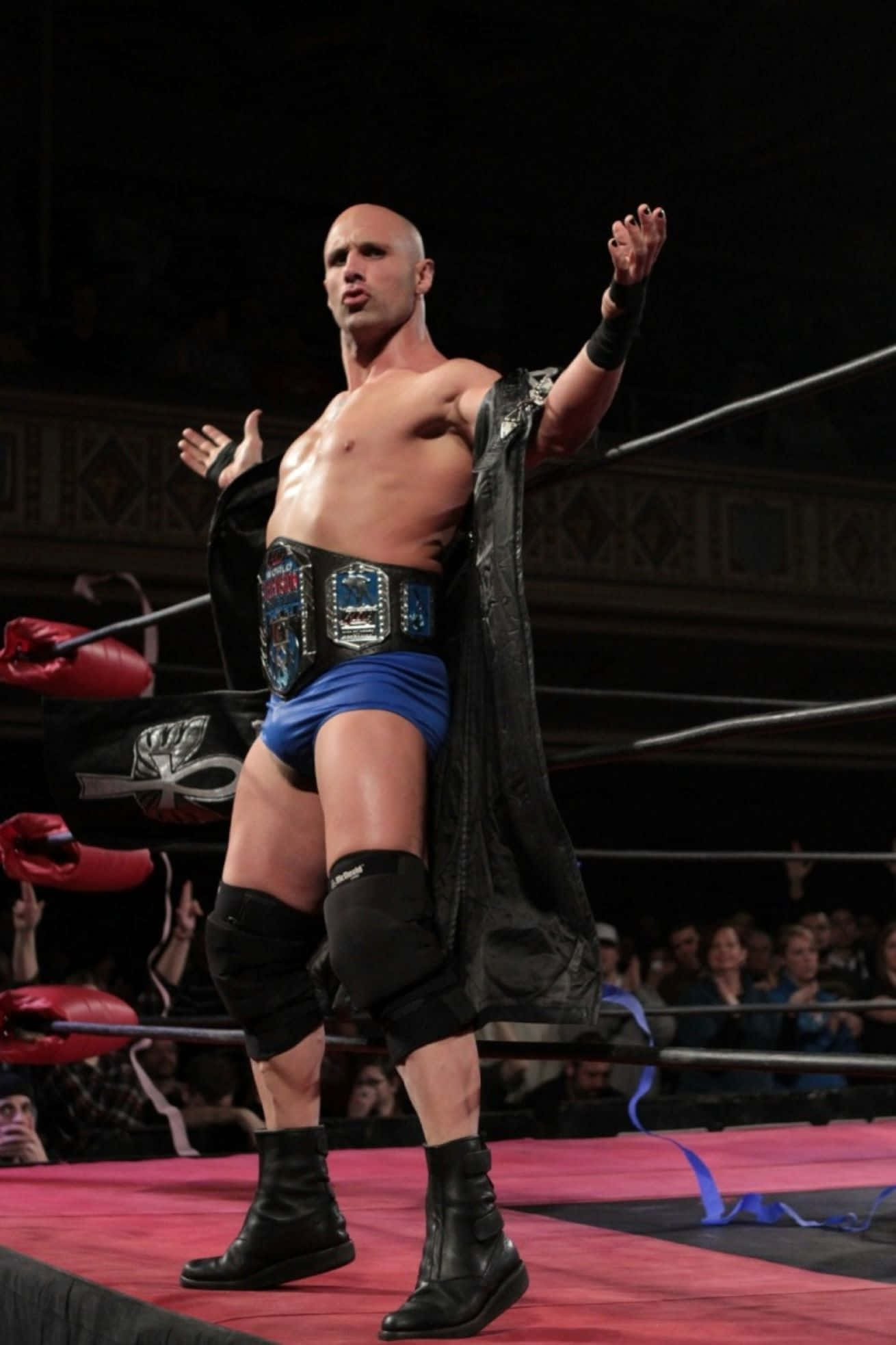Christopher Daniels, blue trunks, black boots, Full HD Phone Wallpaper