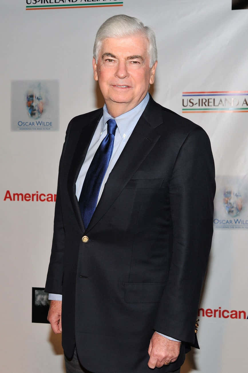 Christopher Dodd, black suit, blue tie, HD Phone Wallpaper
