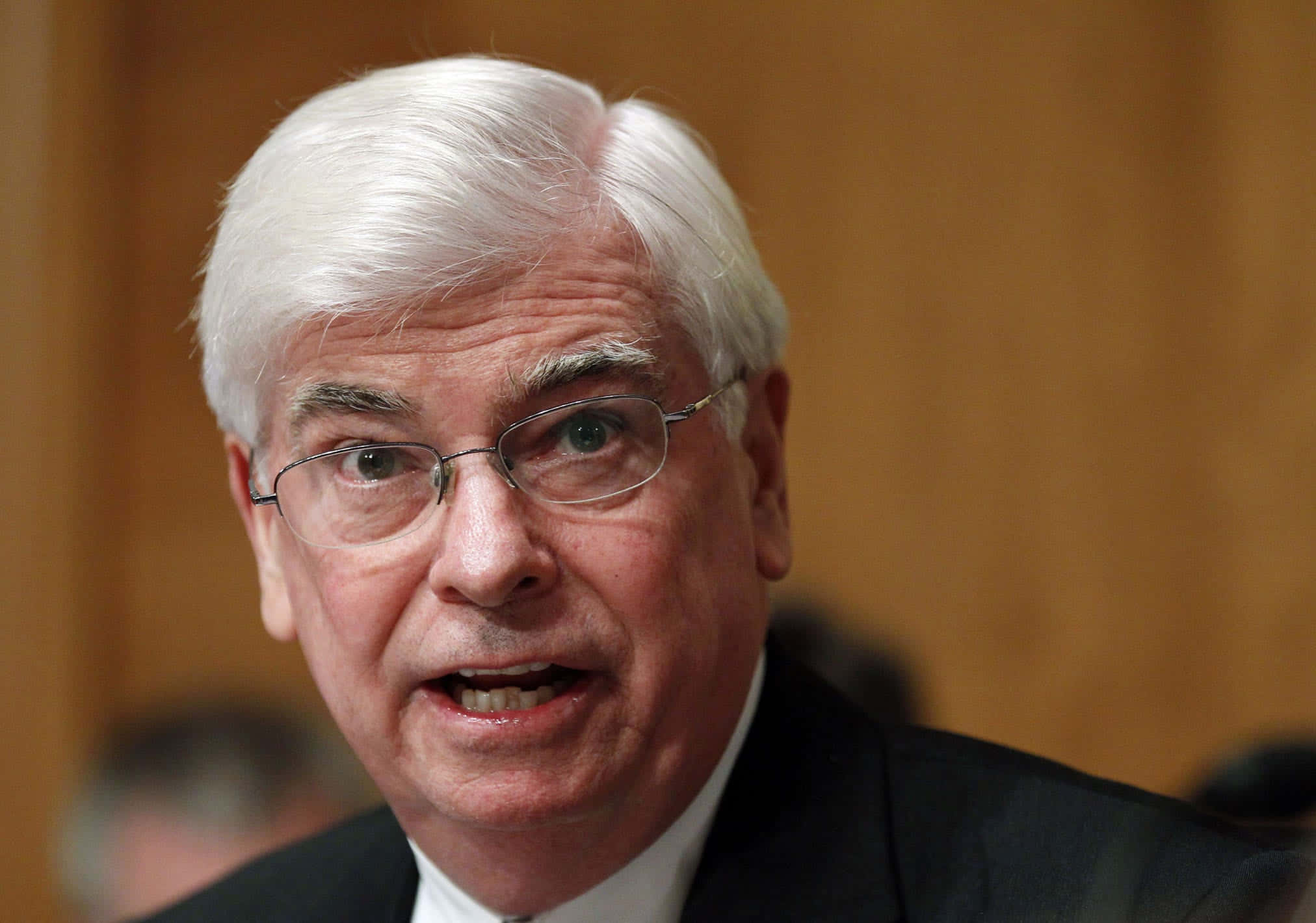 Christopher Dodd, white hair, glasses, Full HD Desktop Wallpaper
