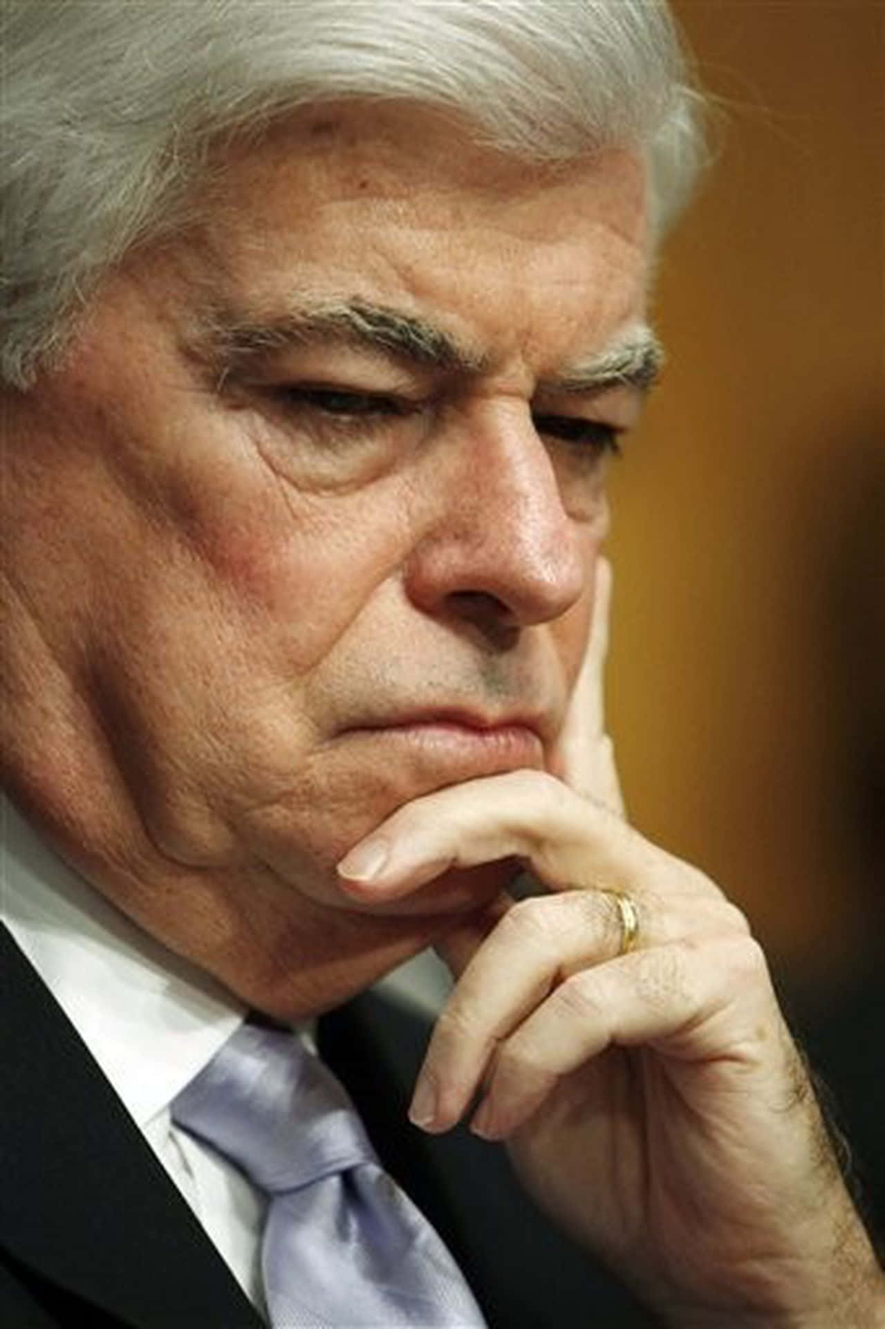 Christopher Dodd, gray hair, suit, Full HD Phone Wallpaper