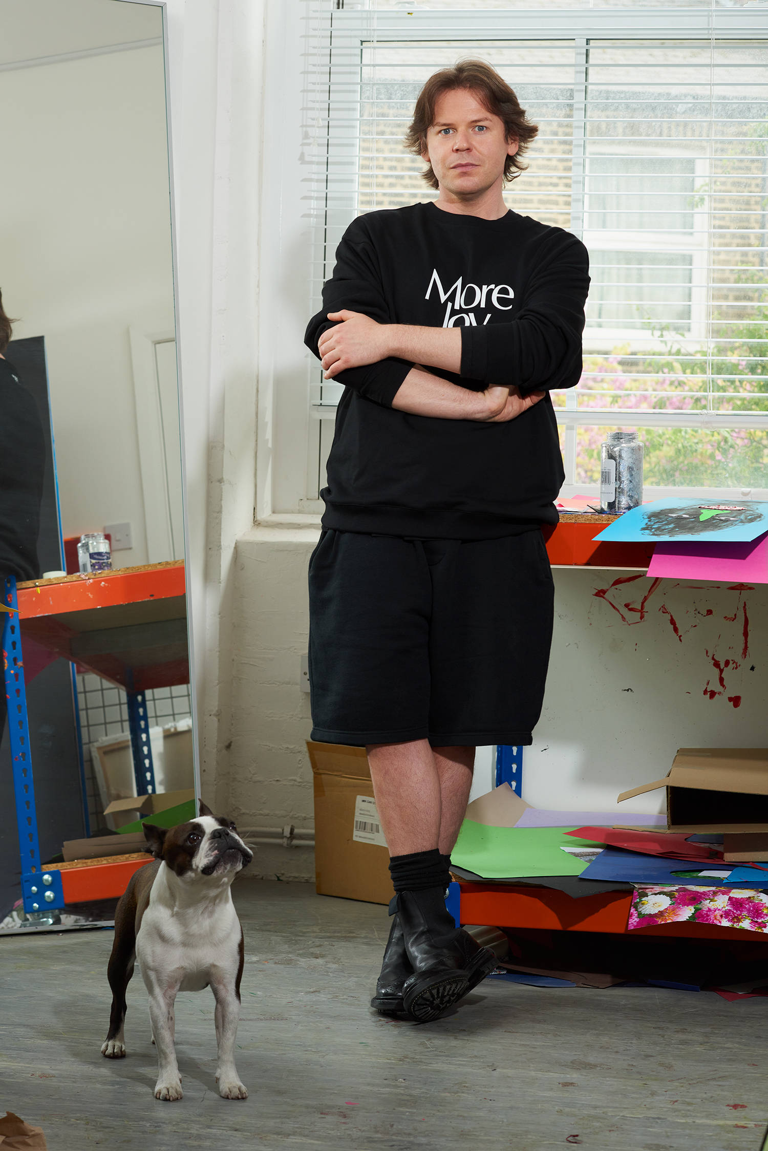 Christopher Kane, all black outfit, Boston terrier, Full HD Phone Wallpaper