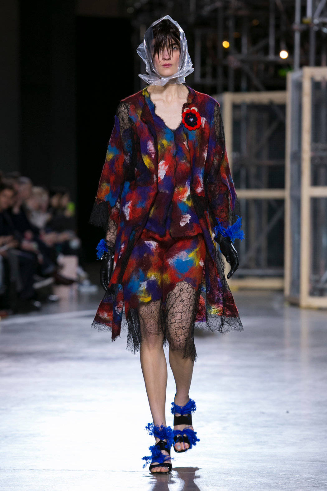 Christopher Kane, colorful lacey dress, vibrant abstract dress, HD Phone Wallpaper