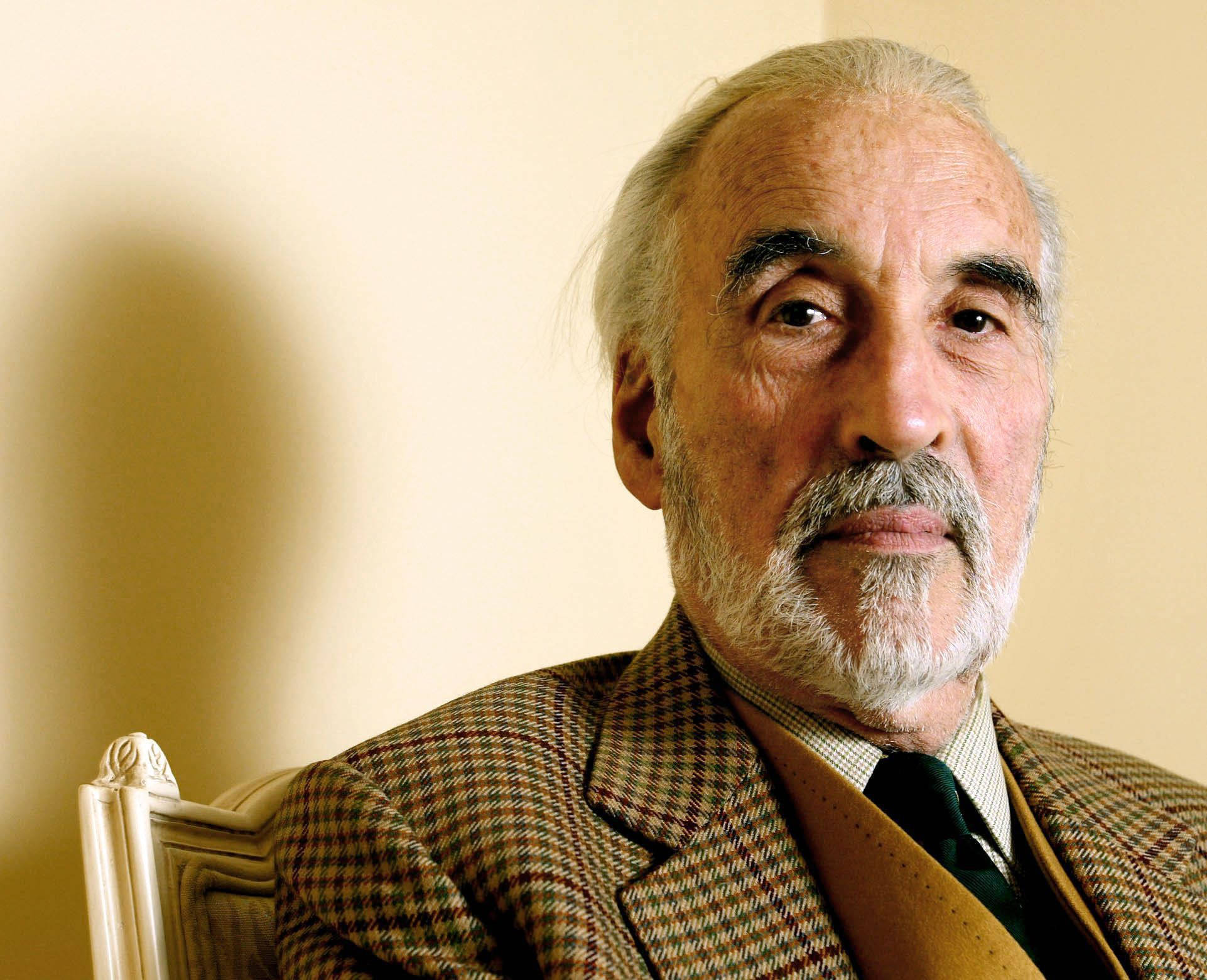 Christopher Lee, white hair, beard, Full HD Desktop Wallpaper