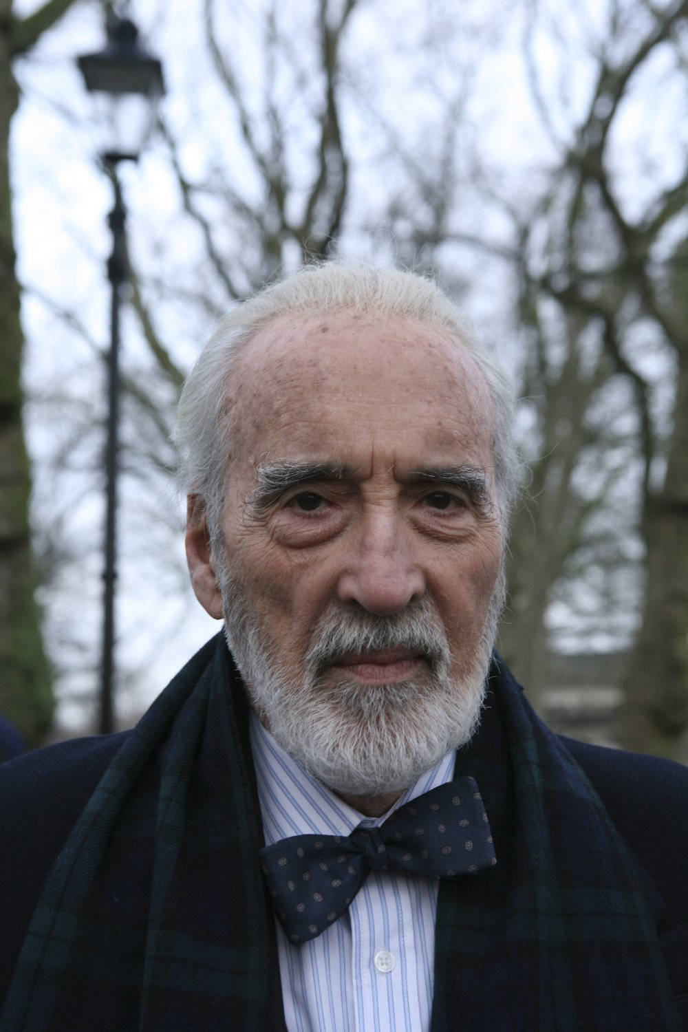 Christopher Lee, white hair, beard, HD Phone Wallpaper