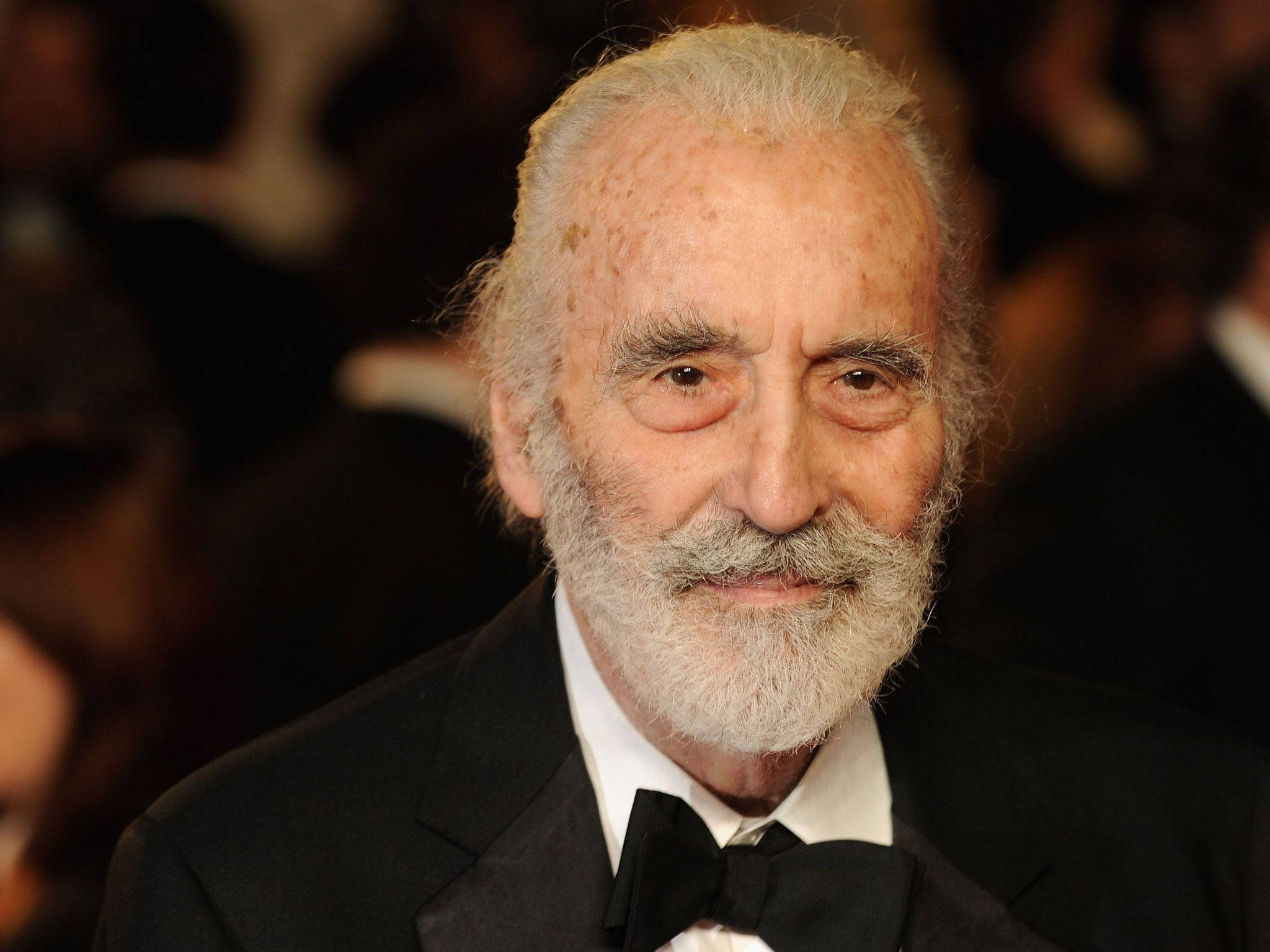 Christopher Lee, white hair, beard, Full HD Desktop Wallpaper