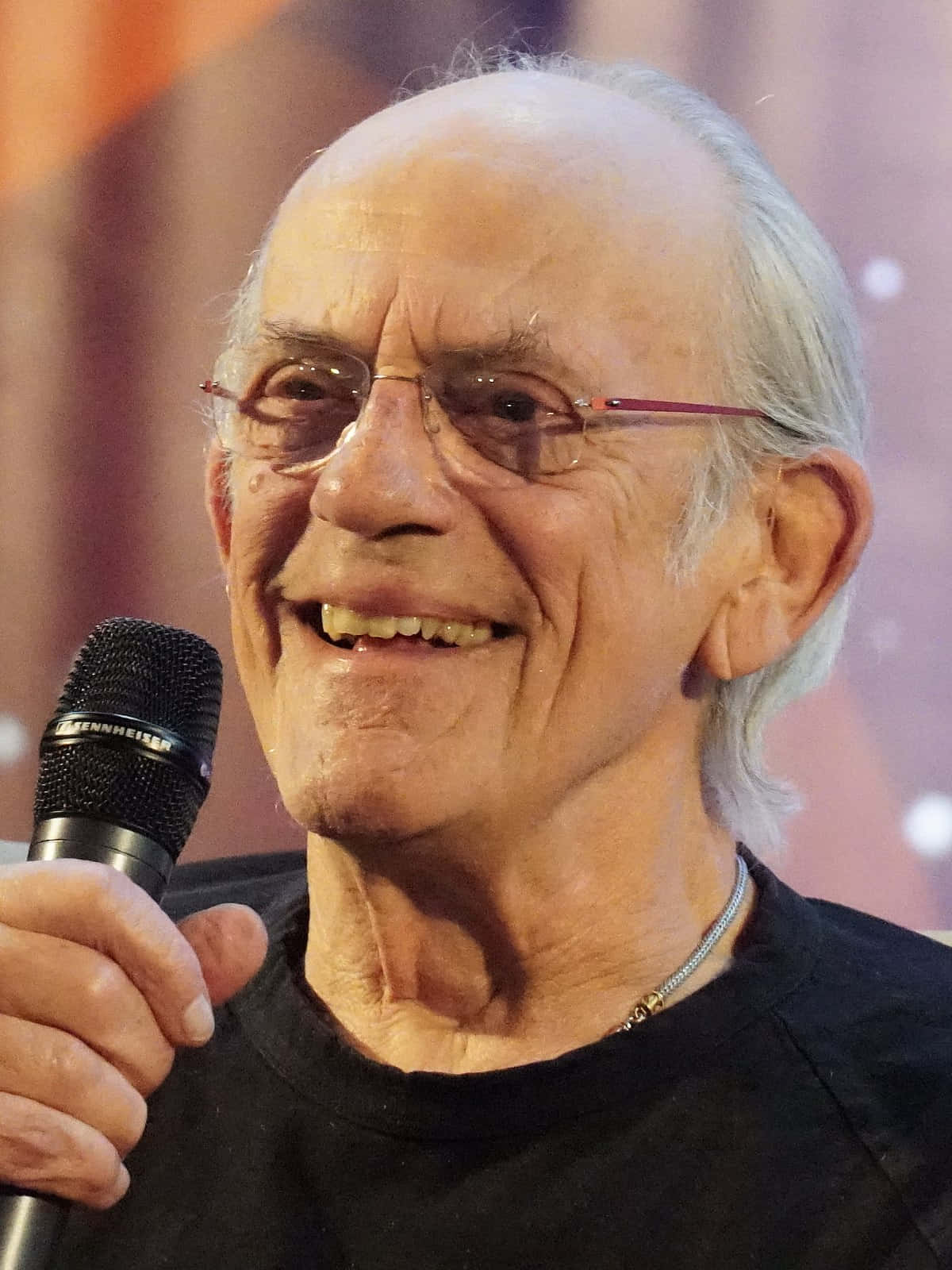 Christopher Lloyd, microphone, stage, HD Phone Wallpaper